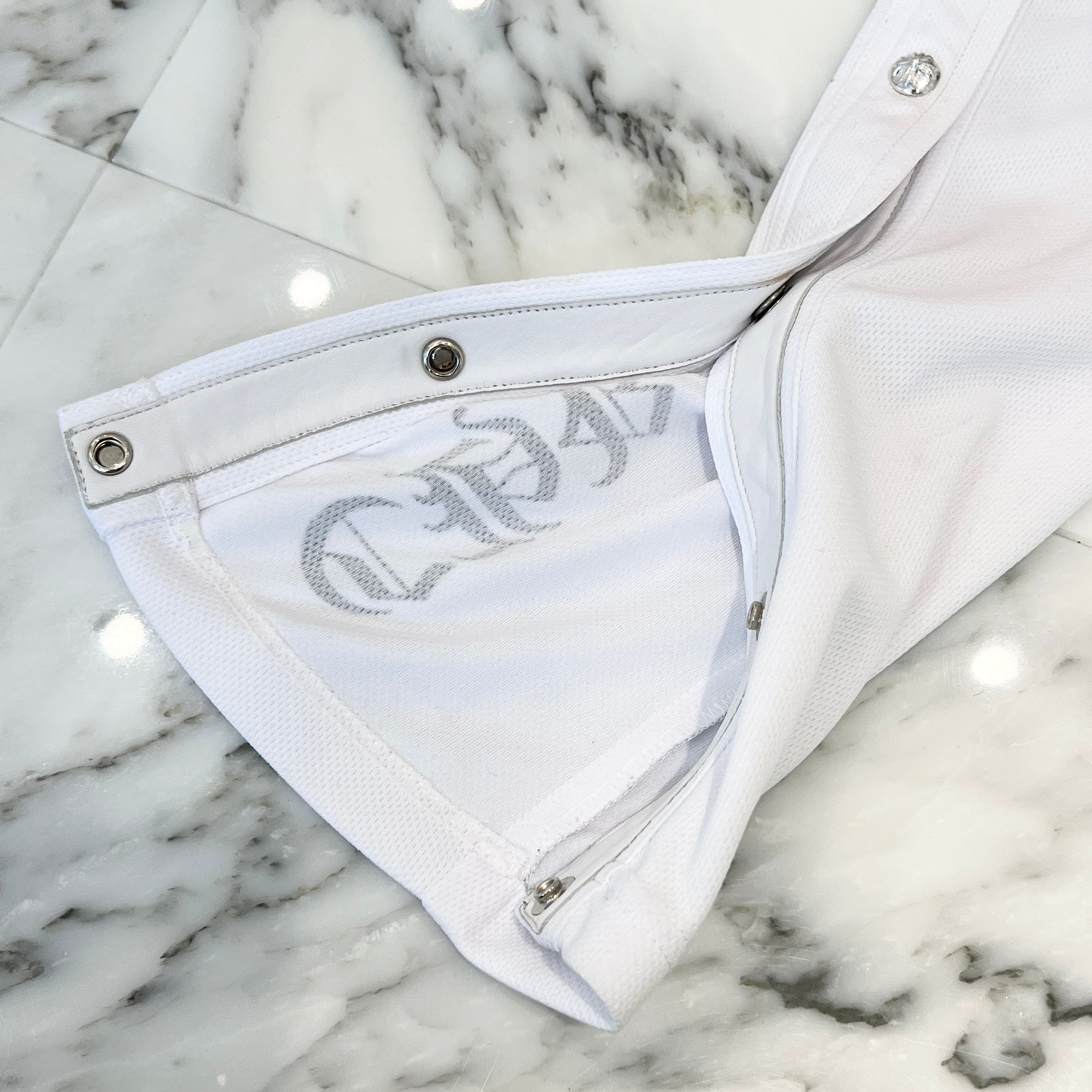 CHROME HEARTS Cross Ball Button Side Snap Track Line Mesh pants Size XS クロムハーツ クロスボールボタン サイドスナップ トラックライン メッシュパンツ サイズXS