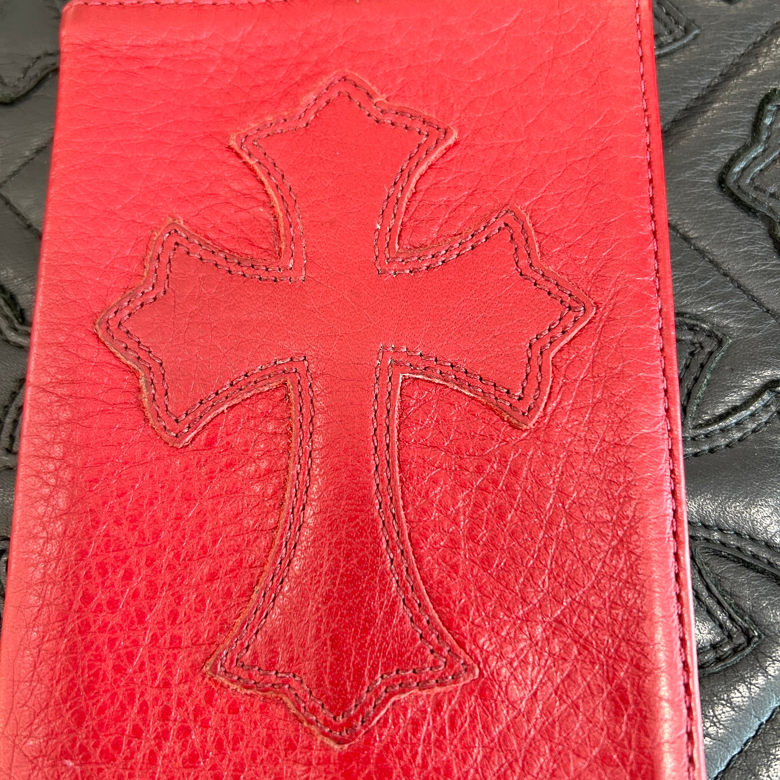 CHROME HEARTS 1 Cross Leather Patch Passport Cover クロムハーツ 1 クロスレザーパッチ パスポートカバー