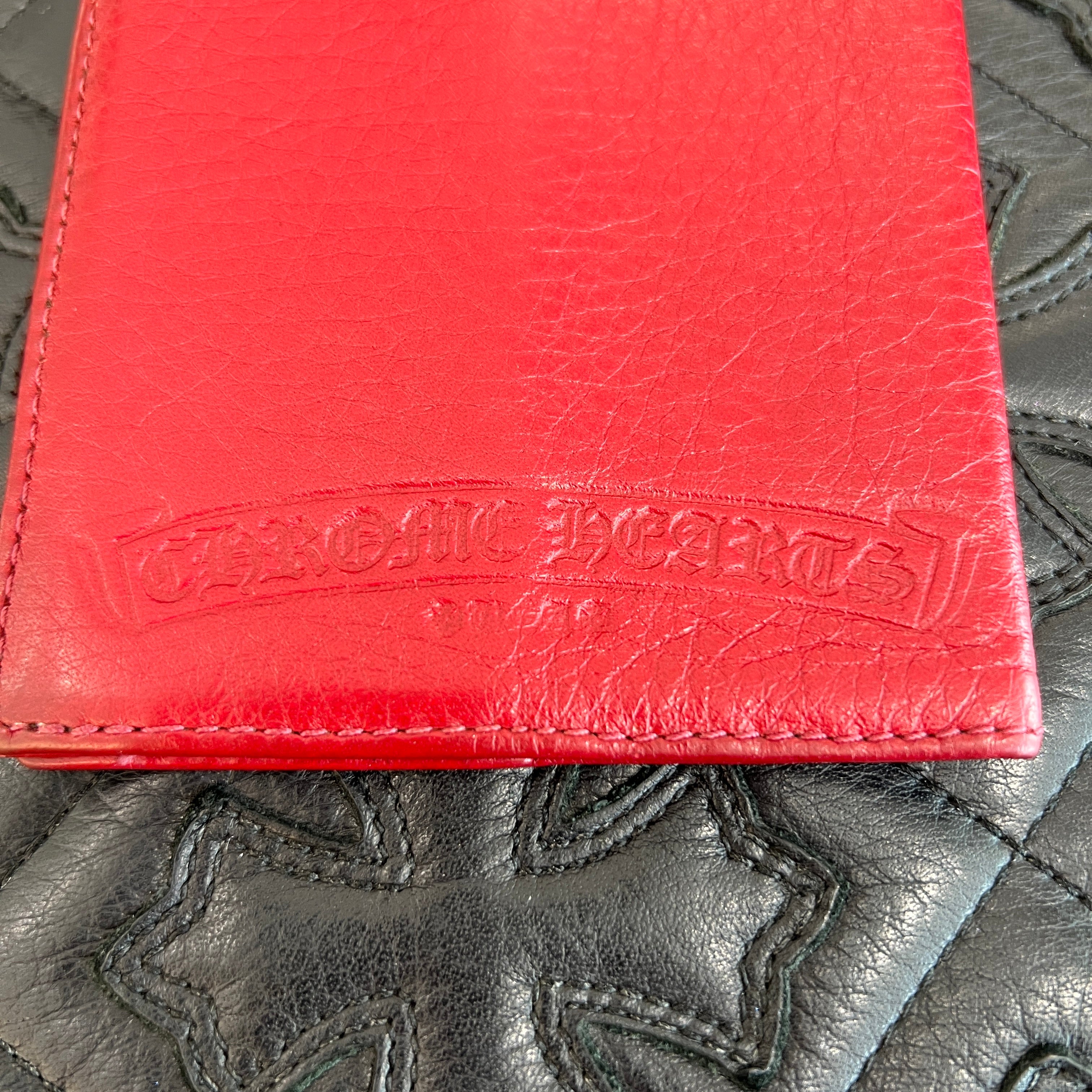 CHROME HEARTS 1 Cross Leather Patch Passport Cover クロムハーツ 1 クロスレザーパッチ パスポートカバー