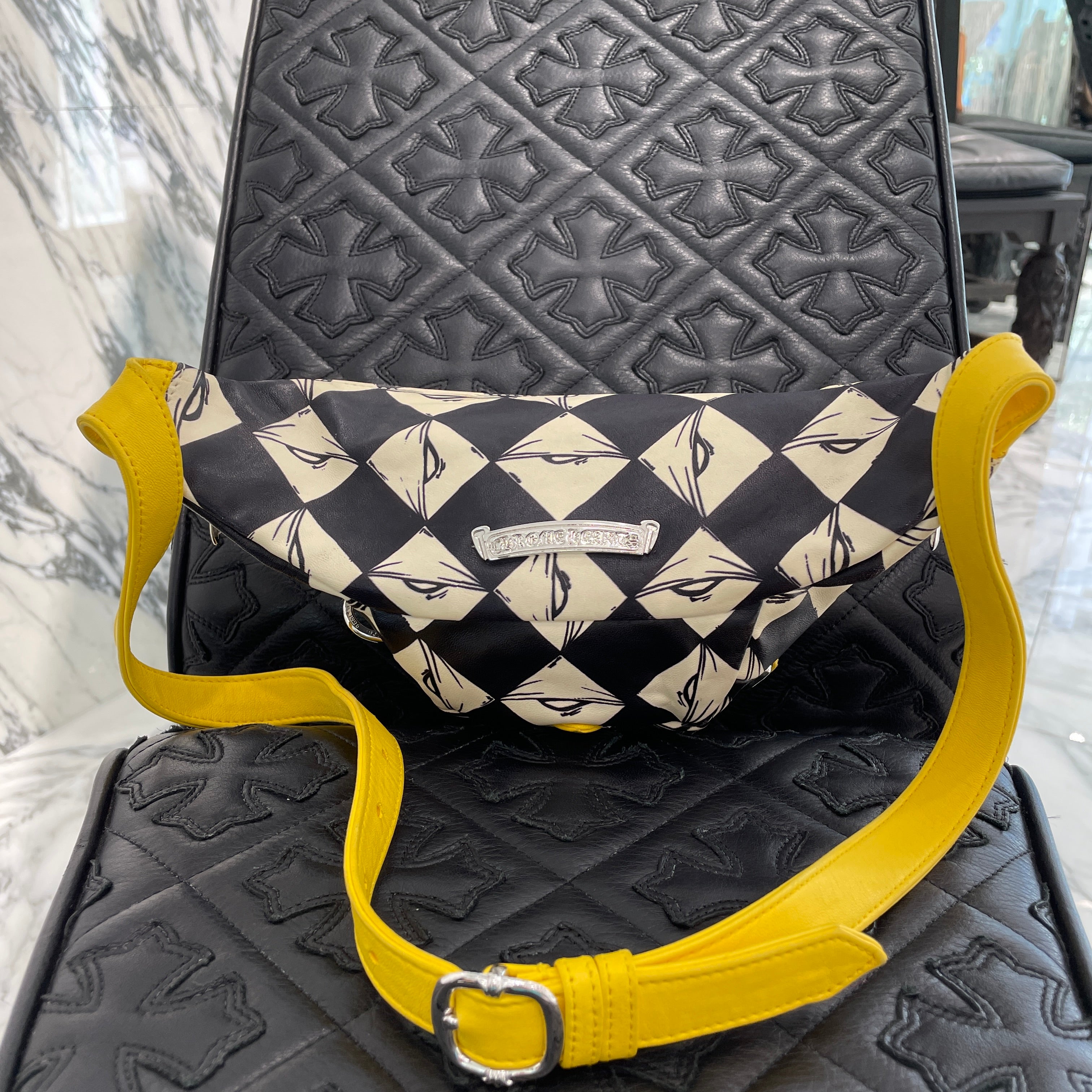 CHROME HEARTS × MATTY BOY PPO 99EYES SNAT PACK Mini Leather Waist Bag クロムハ―ツ × マッティボーイ PPO 99アイズ スナットパック ミニ レザーウエストバッグ