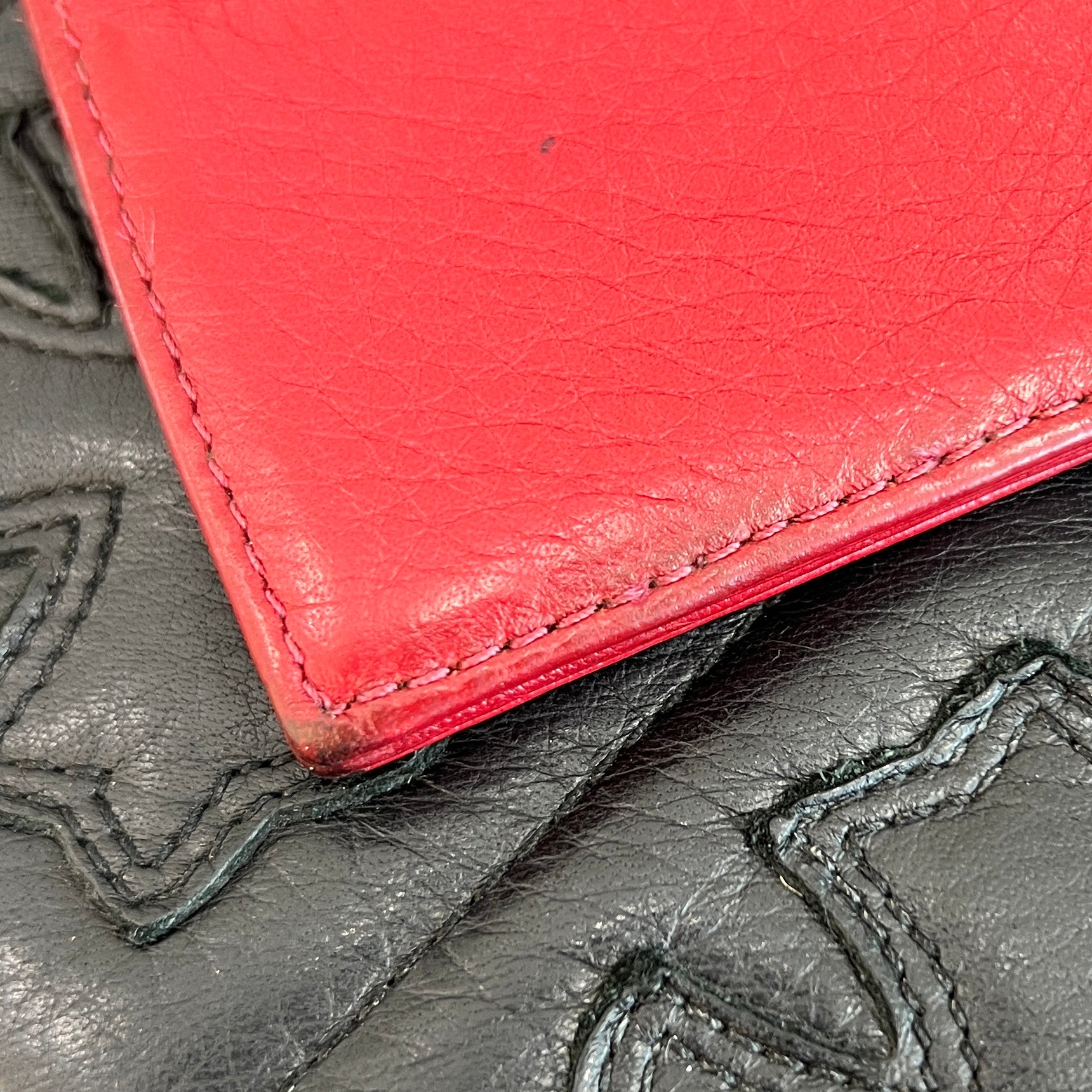 CHROME HEARTS 1 Cross Leather Patch Passport Cover クロムハーツ 1 クロスレザーパッチ パスポートカバー