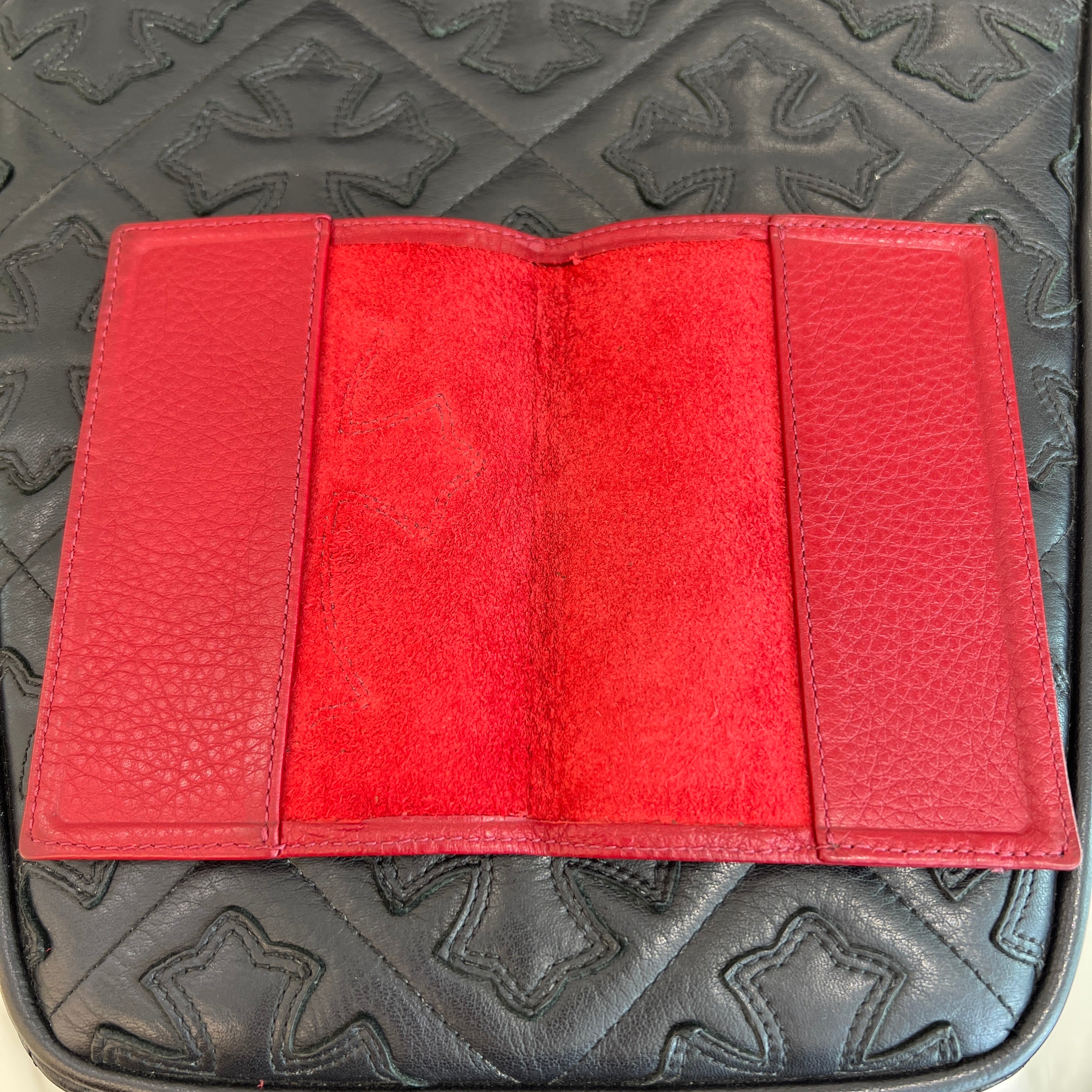 CHROME HEARTS 1 Cross Leather Patch Passport Cover クロムハーツ 1