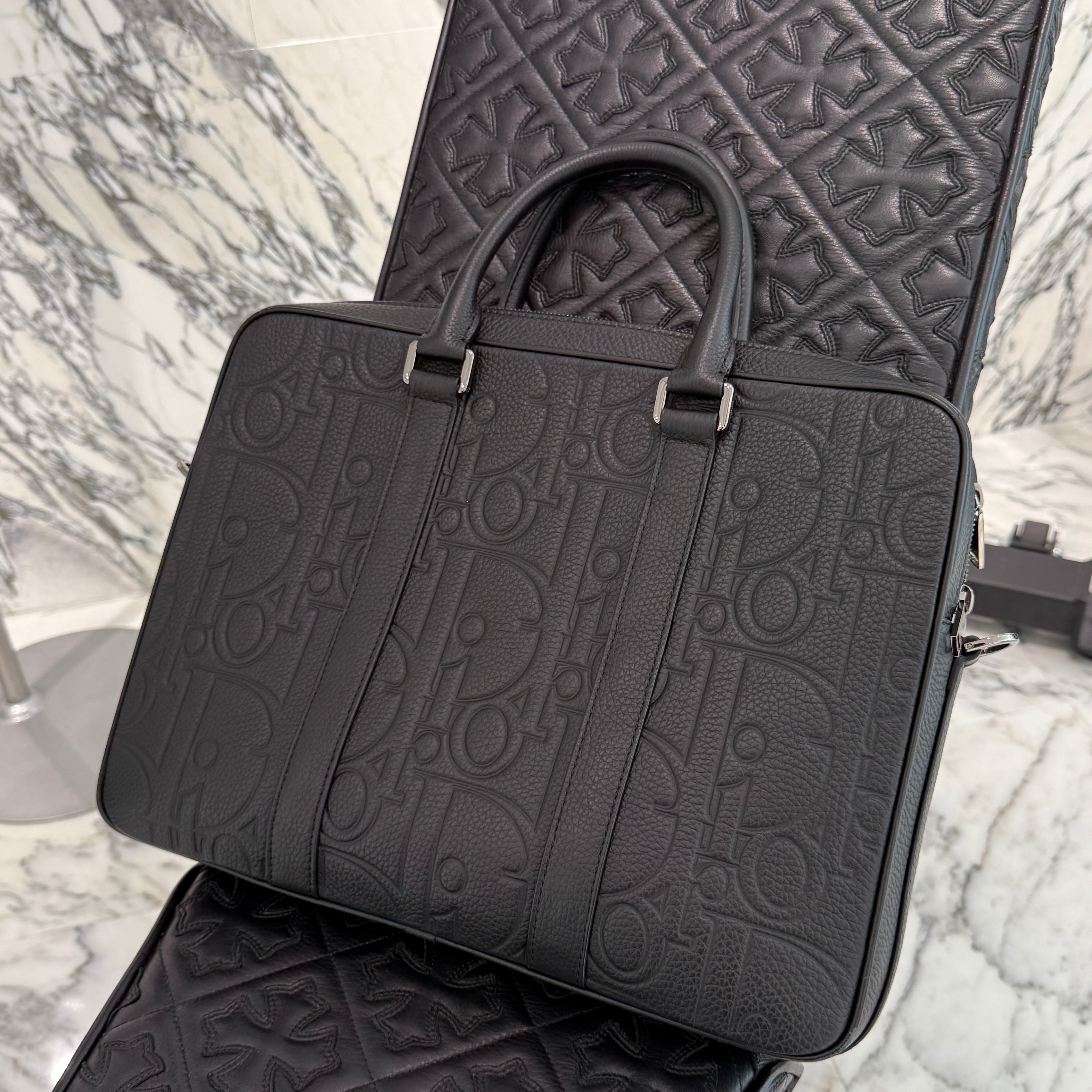 DIOR 2024AW Oblique Leather Briefcase 1ESBR180LLG_H00N ディオール オブリーク レザー ブリーフケース