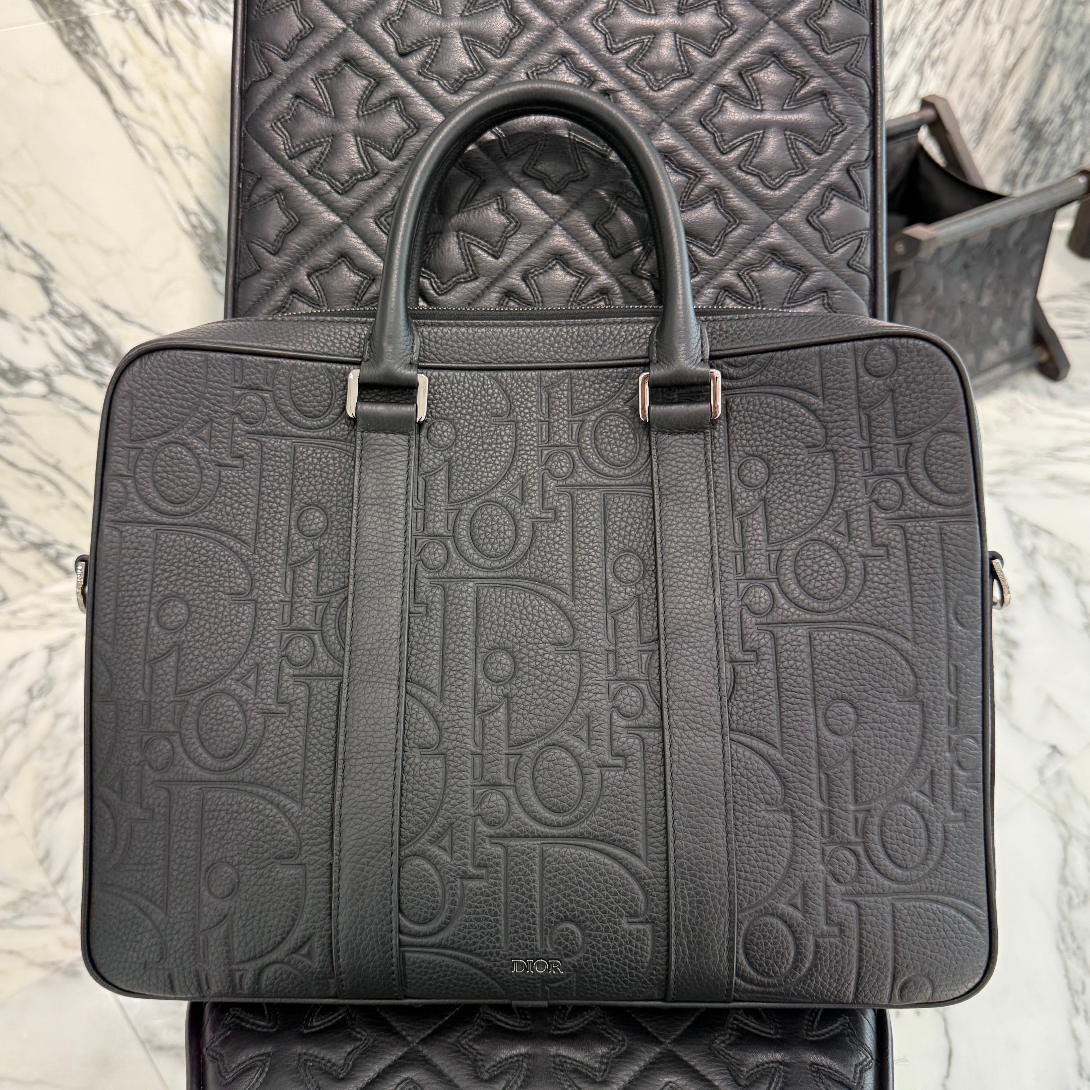 DIOR 2024AW Oblique Leather Briefcase 1ESBR180LLG_H00N ディオール オブリーク レザー ブリーフケース