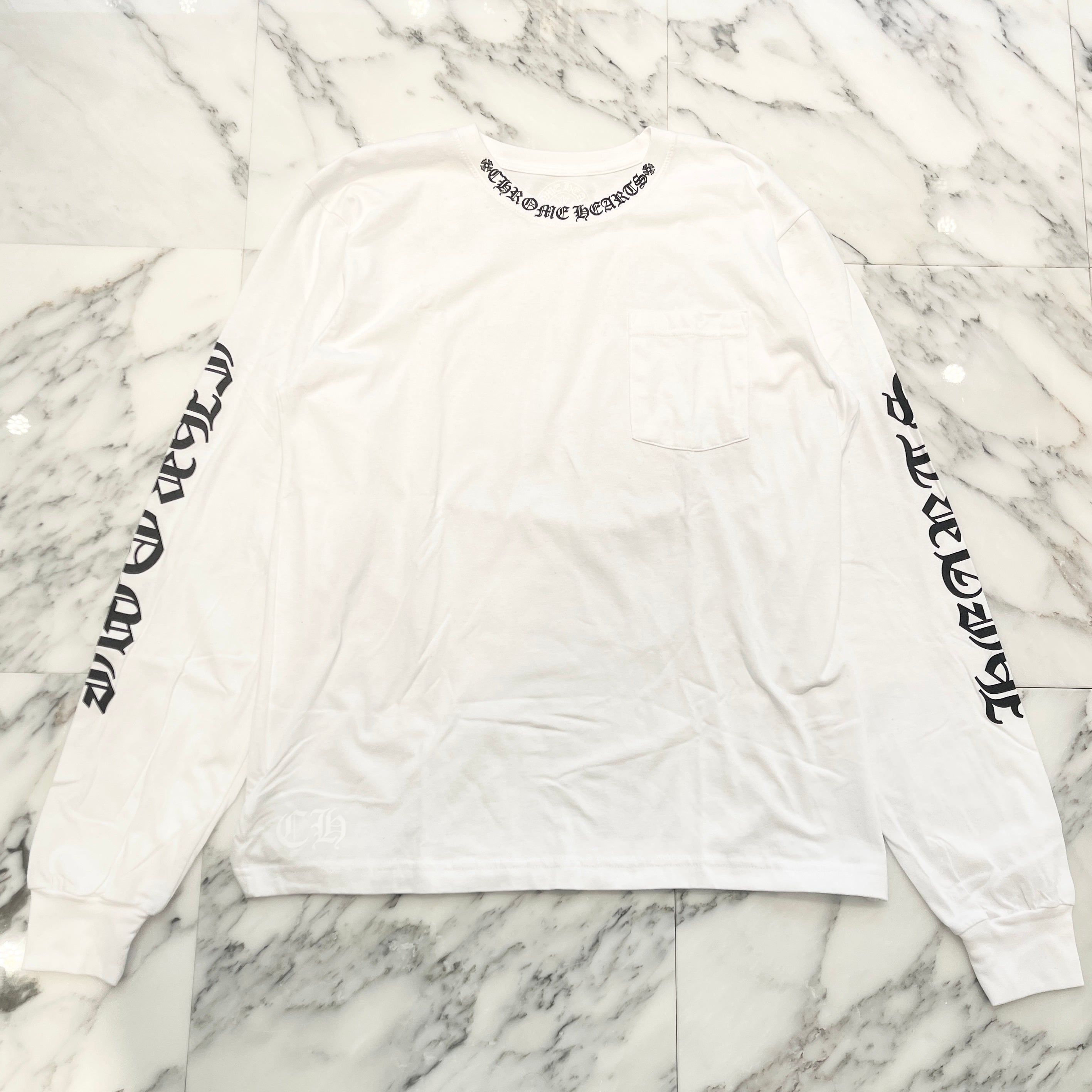 CHROME HEARTS Neck Logo Long Sleeve Tee Size M クロムハーツ ネックロゴ ロングスリーブTシャツ サイズM