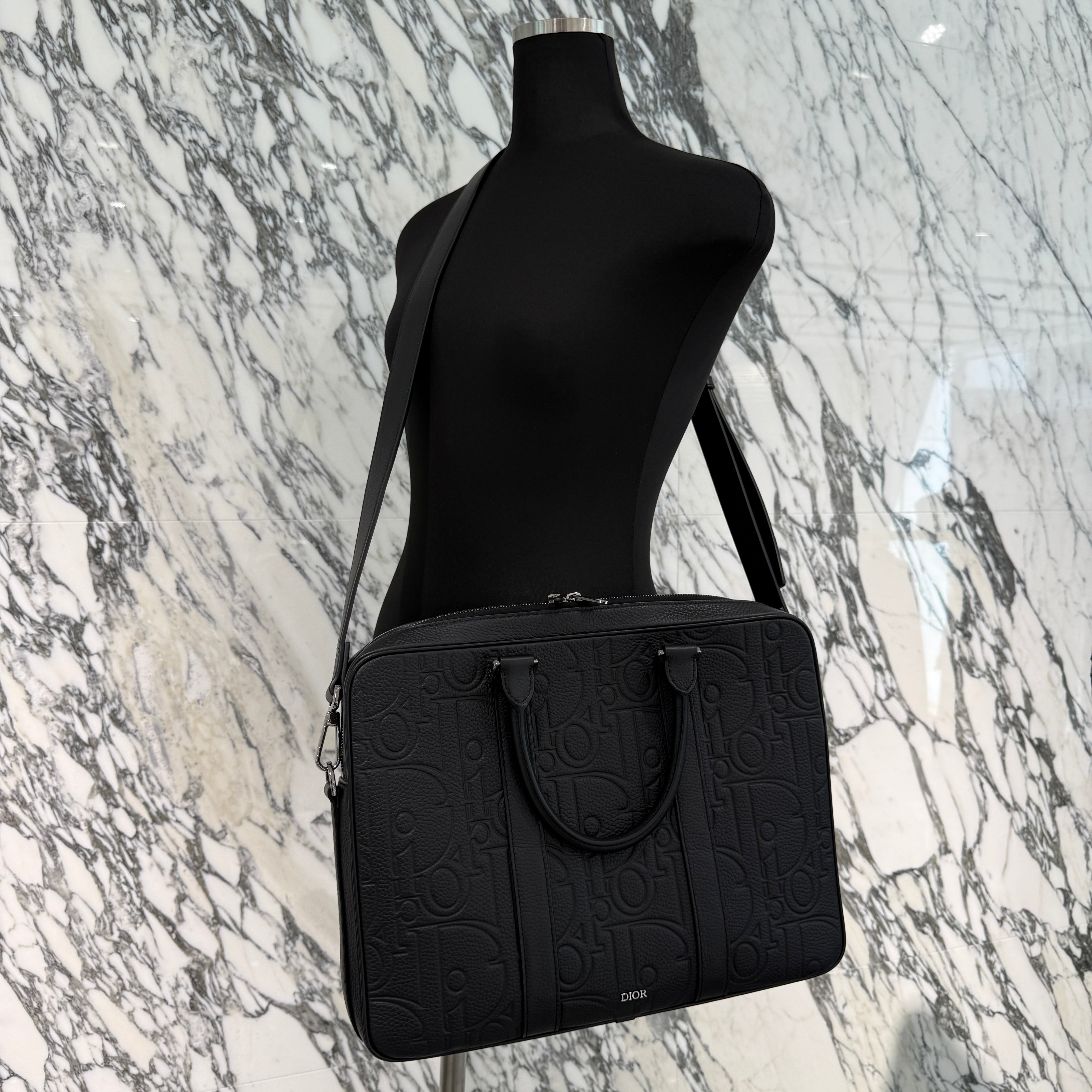 DIOR 2024AW Oblique Leather Briefcase 1ESBR180LLG_H00N ディオール オブリーク レザー ブリーフケース