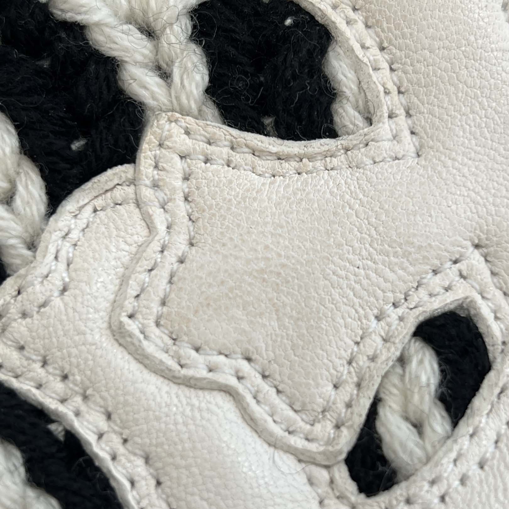 CHROME HEARTS 3 Cross Leather Patch Brioche knitting Cashmere Beanie Size ONESIZE (25cm) クロムハーツ 3クロスレザーパッチ ブリオッシュ編み カシミヤビーニー サイズONESIZE (25cm)