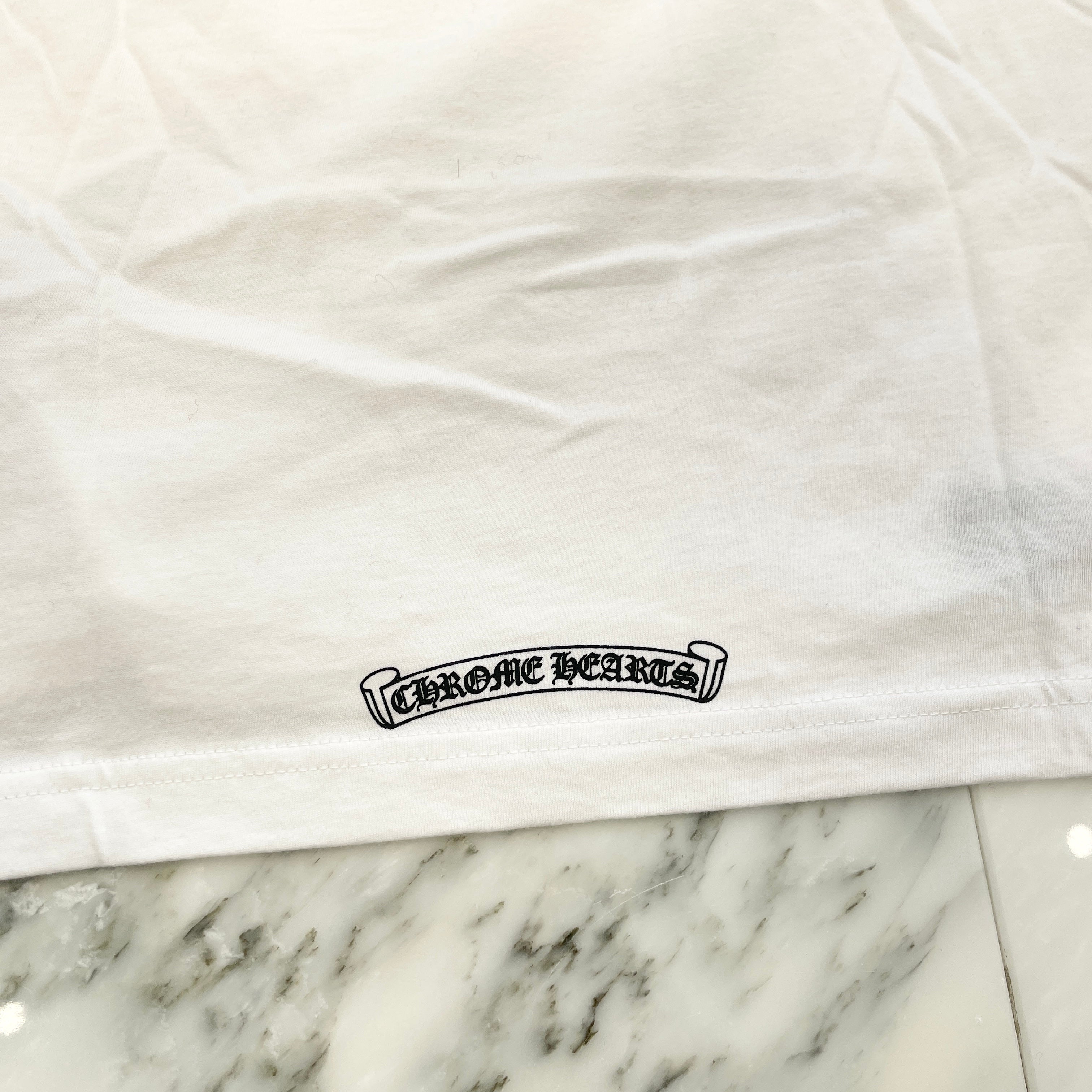 Lサイズ CHROME HEARTS ネックロゴ 長袖 ロンT アームロゴ CHROME HEARTS Neck Logo Long Sleeve Tee Size L クロムハーツ