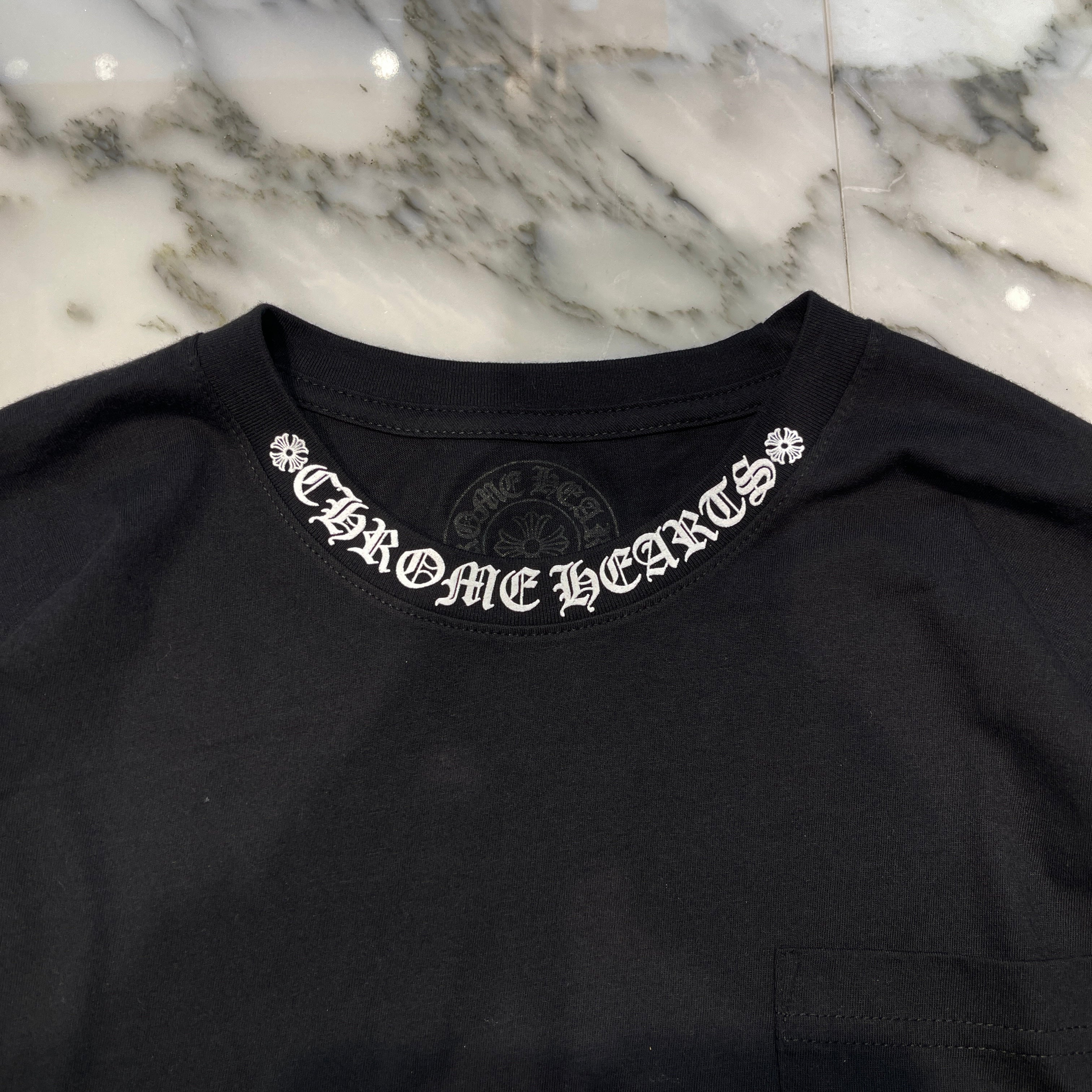 CHROME HEARTS Neck Logo Long Sleeve Tee Size L クロムハーツ ネックロゴ ロングスリーブTシャツ サイズL