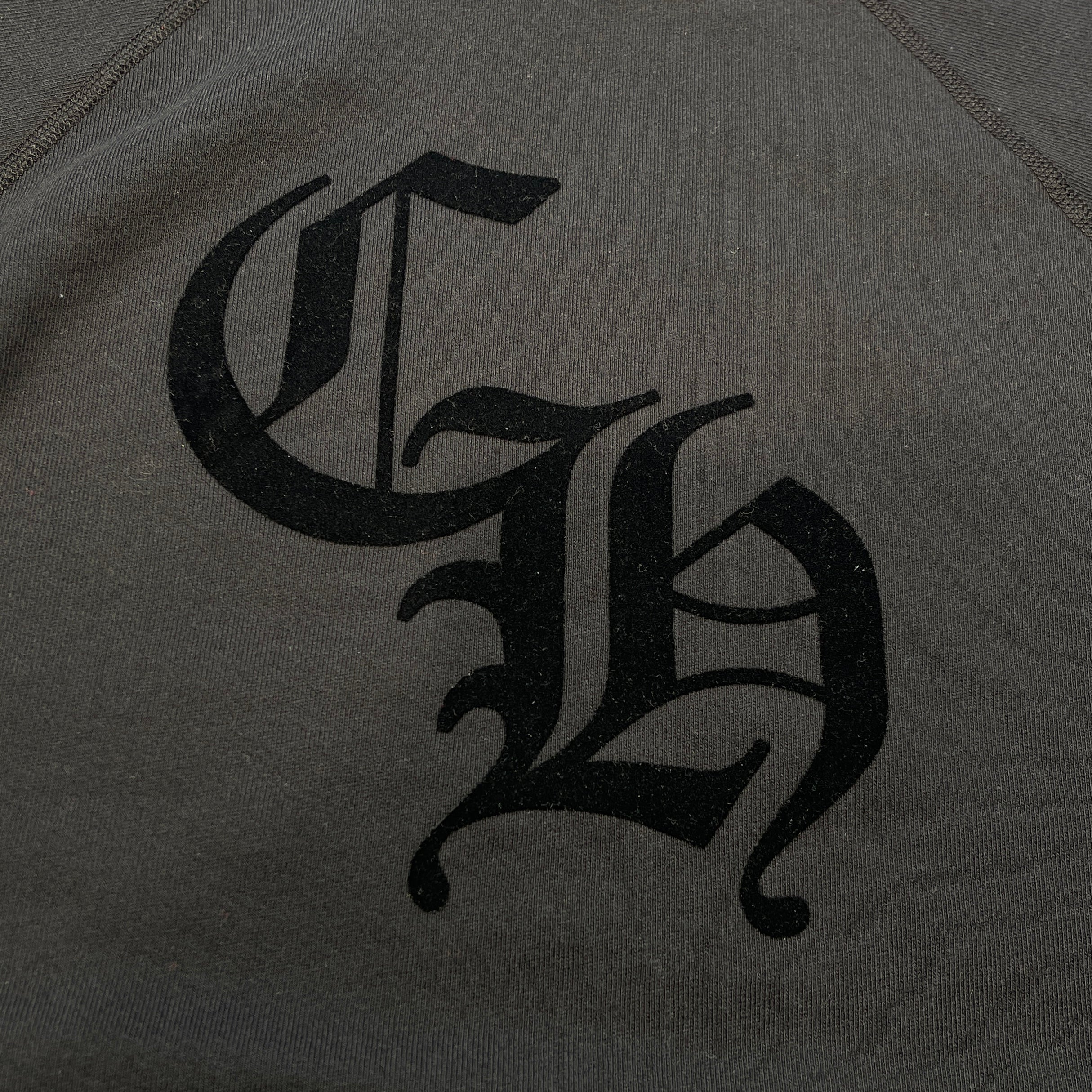 CHROME HEARTS Y NOT Cemetery Cross Flock Patch Sweat Shirt Size S クロムハーツ ワイノット セメタリークロス フロッキーパッチ スウェットシャツ サイズS