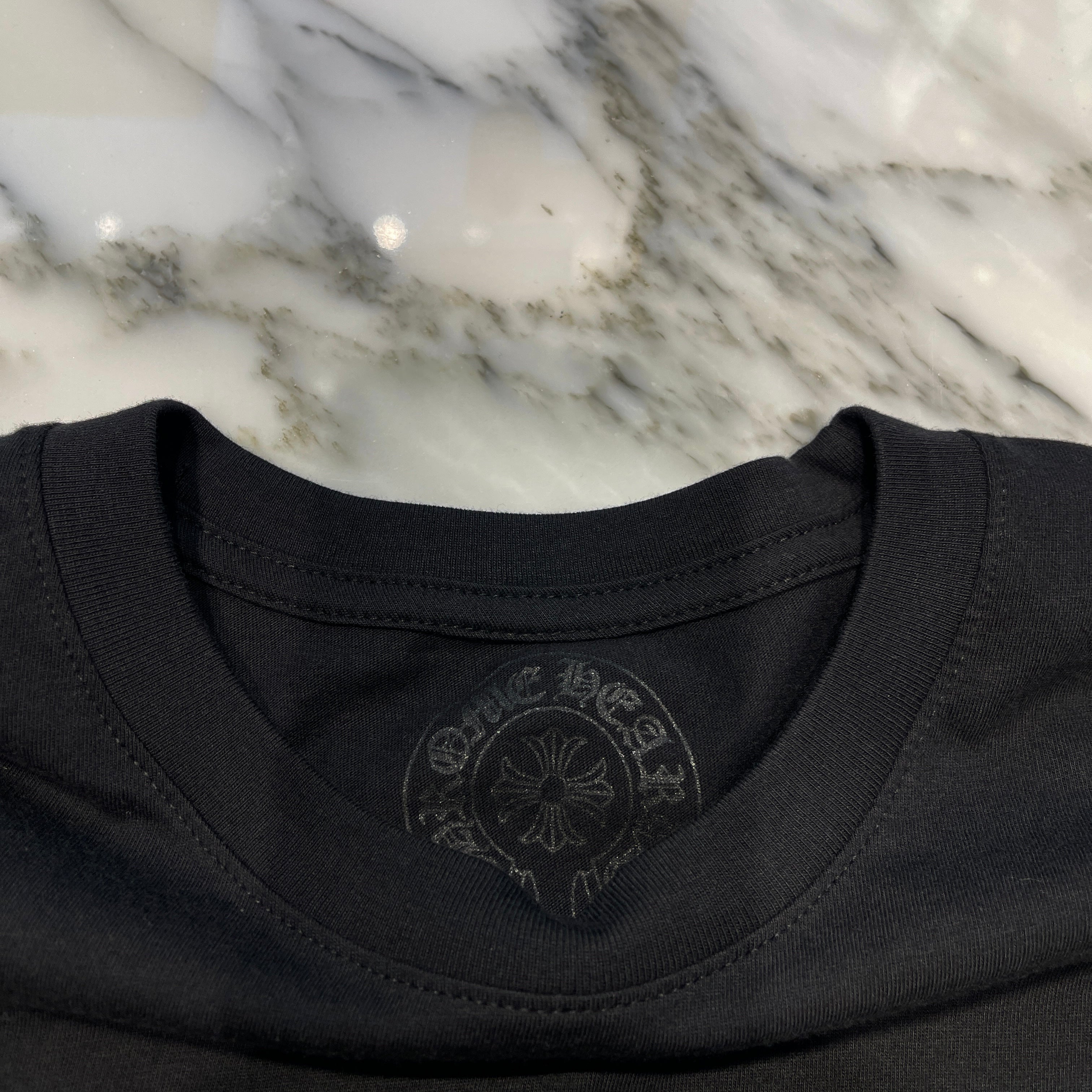 CHROME HEARTS Floral Cross Horseshoe Long Sleeve Tee Size L クロムハーツ フローラルクロス ホースシューロングスリーブTシャツ サイズL