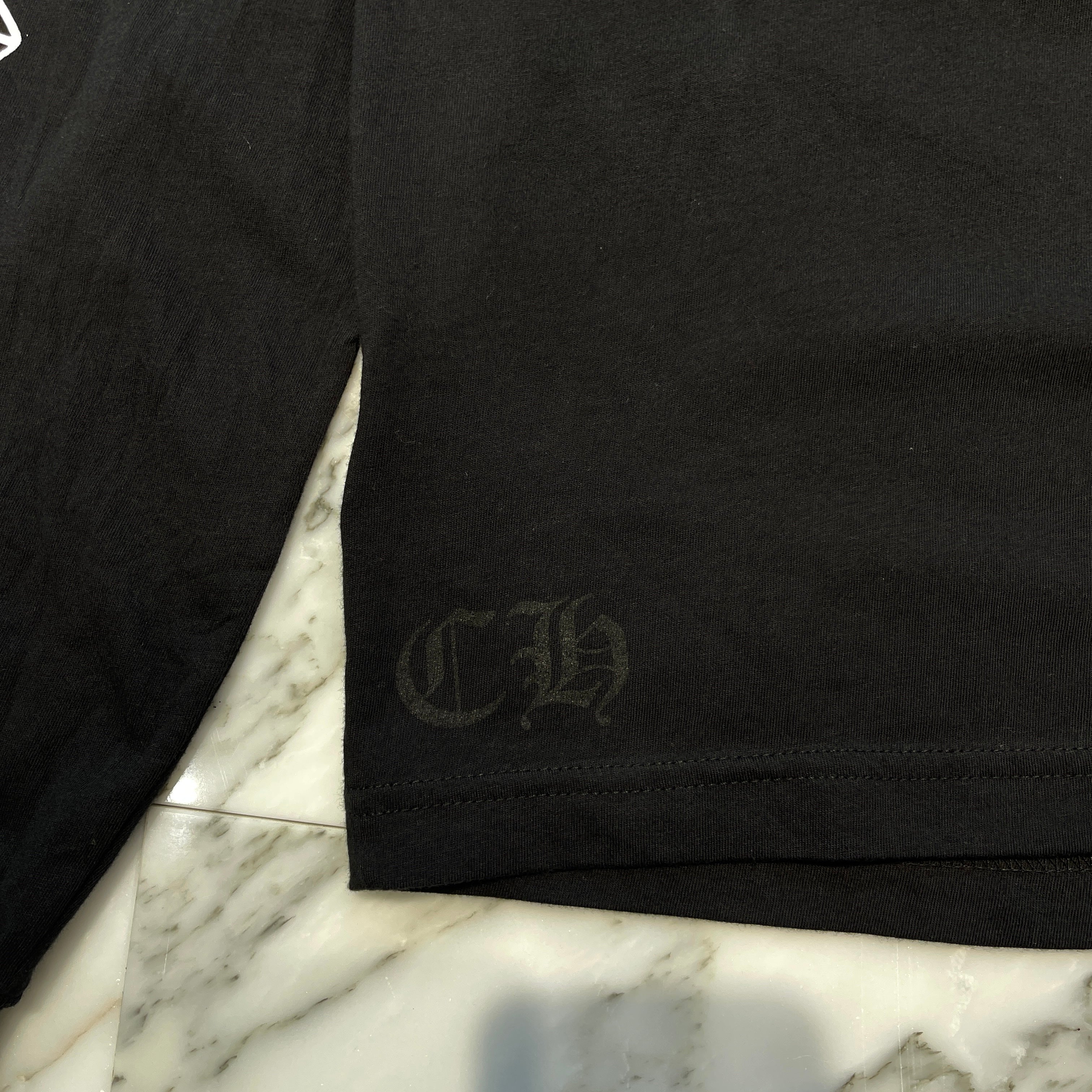 CHROME HEARTS Floral Cross Horseshoe Long Sleeve Tee Size L クロムハーツ フローラルクロス ホースシューロングスリーブTシャツ サイズL