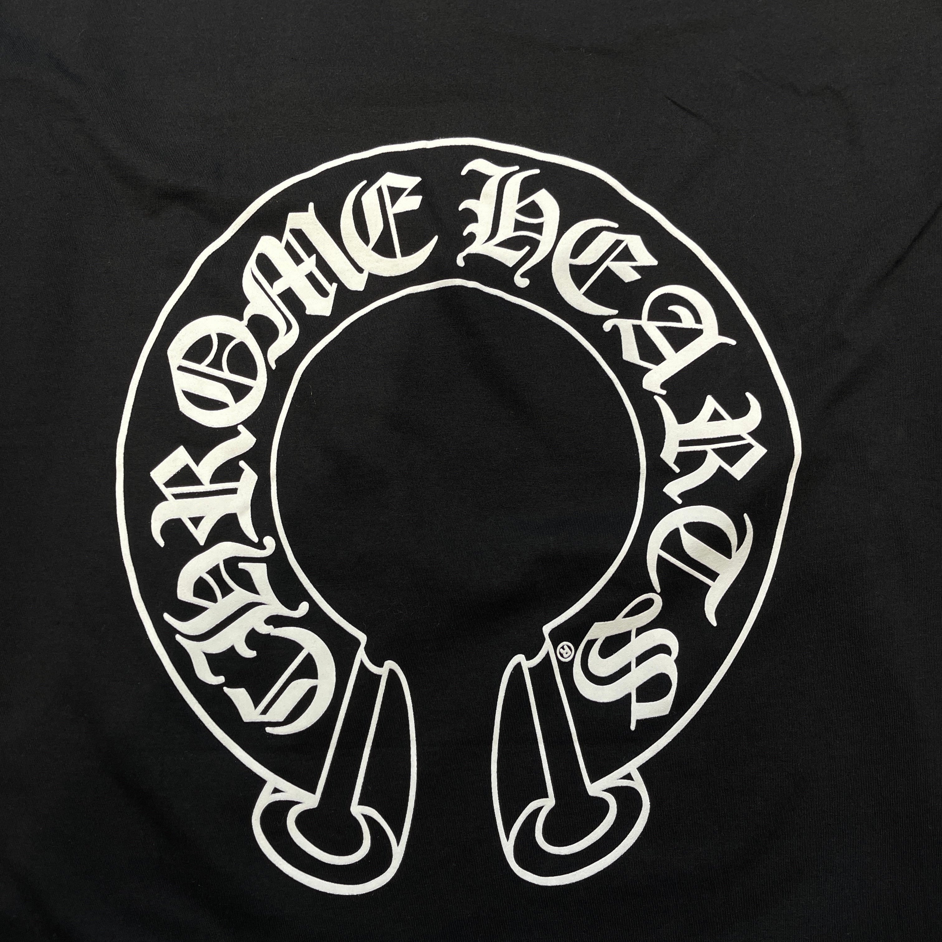 CHROME HEARTS Floral Cross Horseshoe Long Sleeve Tee Size L クロムハーツ フローラルクロス ホースシューロングスリーブTシャツ サイズL