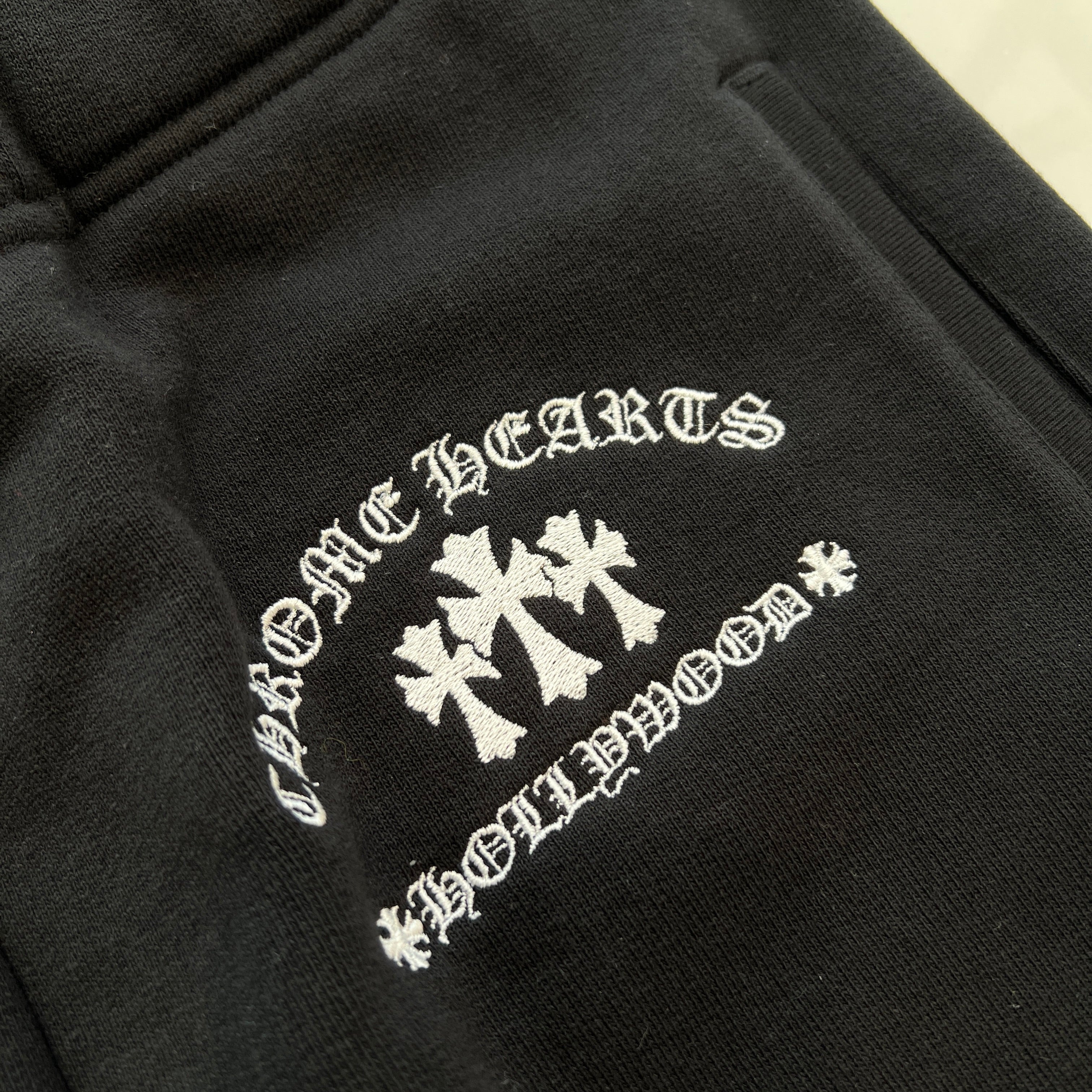 CHROME HEARTS King Taco 3 Cemetery Cross Embroidery Sweat Long Pants Size XL クロムハーツ キングタコ3セメタリークロス刺繍スウェットロングパンツ サイズXL