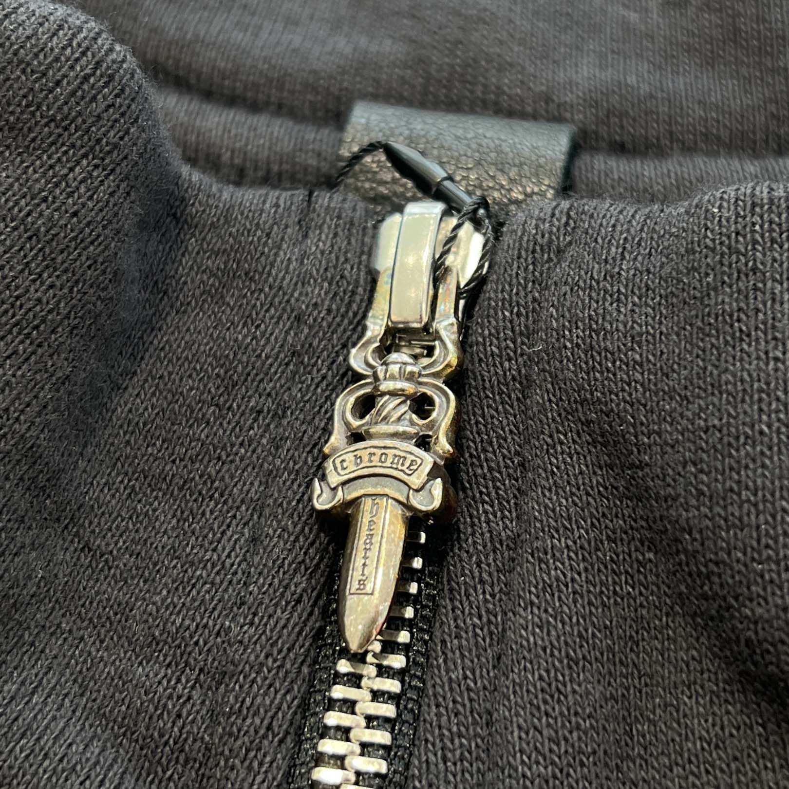 CHROME HEARTS Y NOT Cemetery Cross Patch Half Zip Sweat Shirt Size L クロムハーツ ワイノット セメタリークロスパッチ ハーフジップ スウェットシャツ サイズL