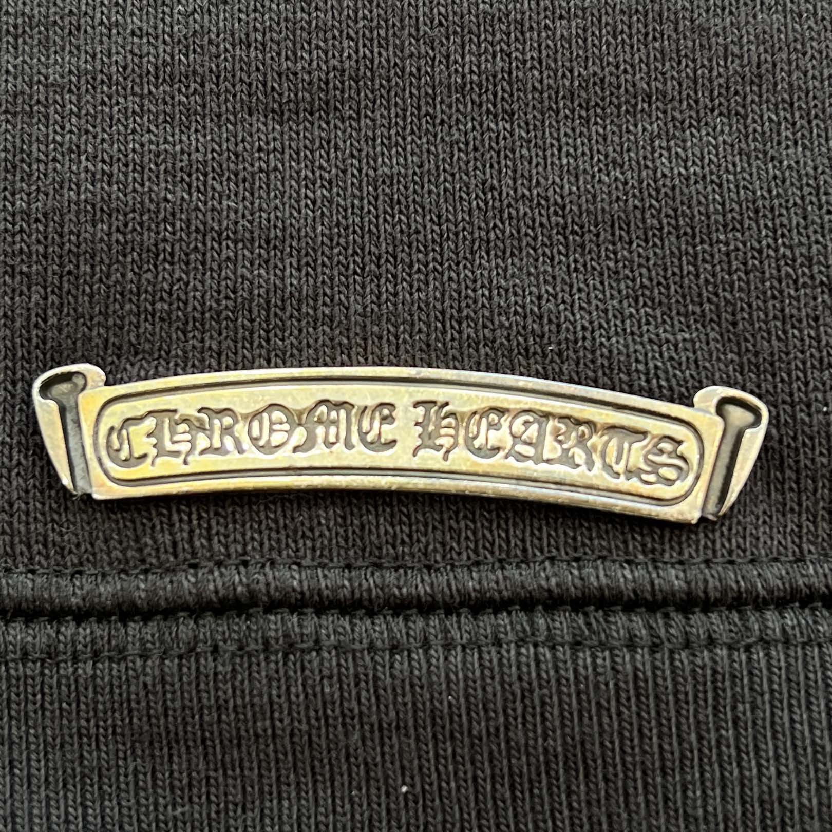 CHROME HEARTS Y NOT Cemetery Cross Patch Half Zip Sweat Shirt Size L クロムハーツ ワイノット セメタリークロスパッチ ハーフジップ スウェットシャツ サイズL