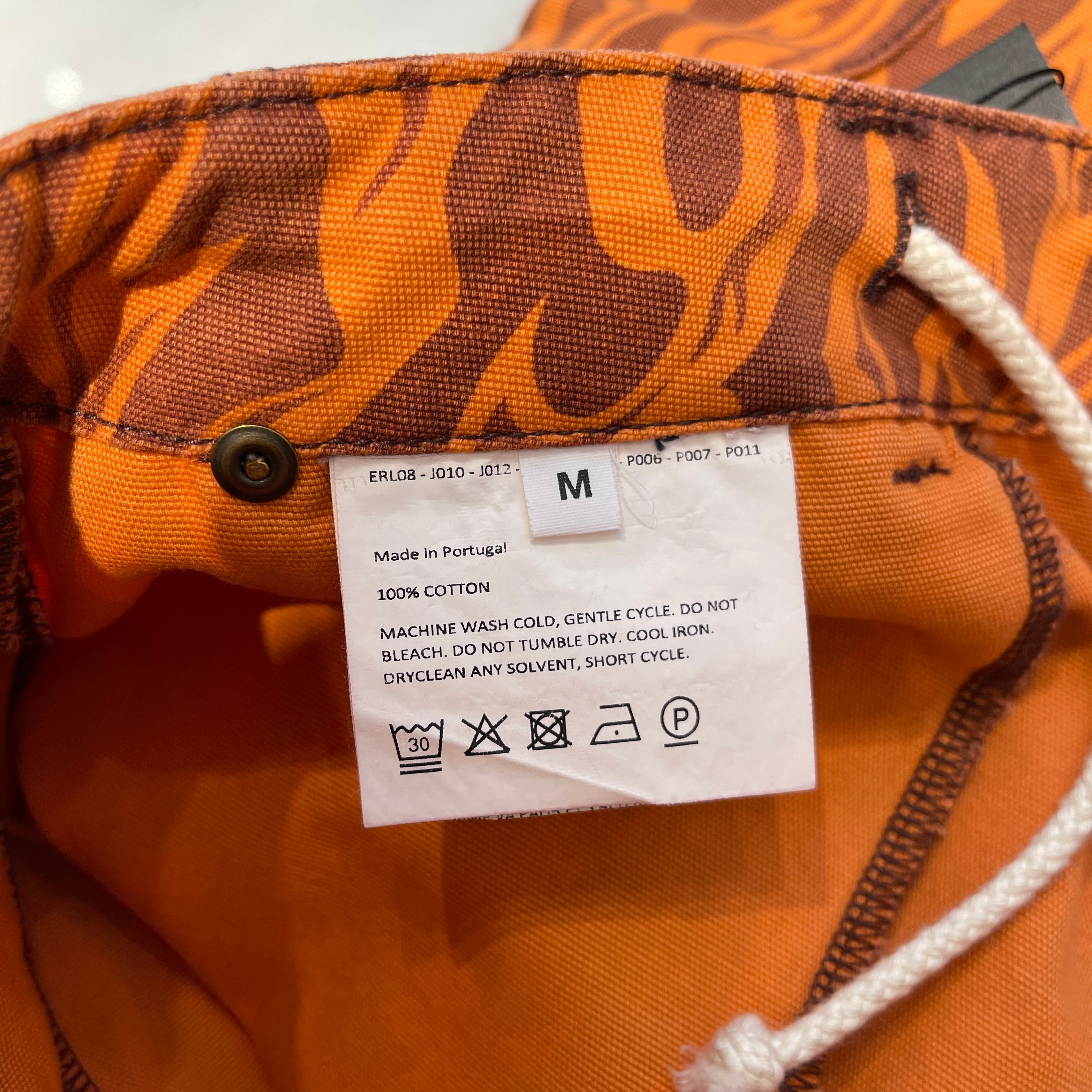 ERL 2024SS Mid Rise Flame Print Cargo Pants 241260F087001 Size M イーアールエル ミッドライズ フレームプリント カーゴパンツ サイズM