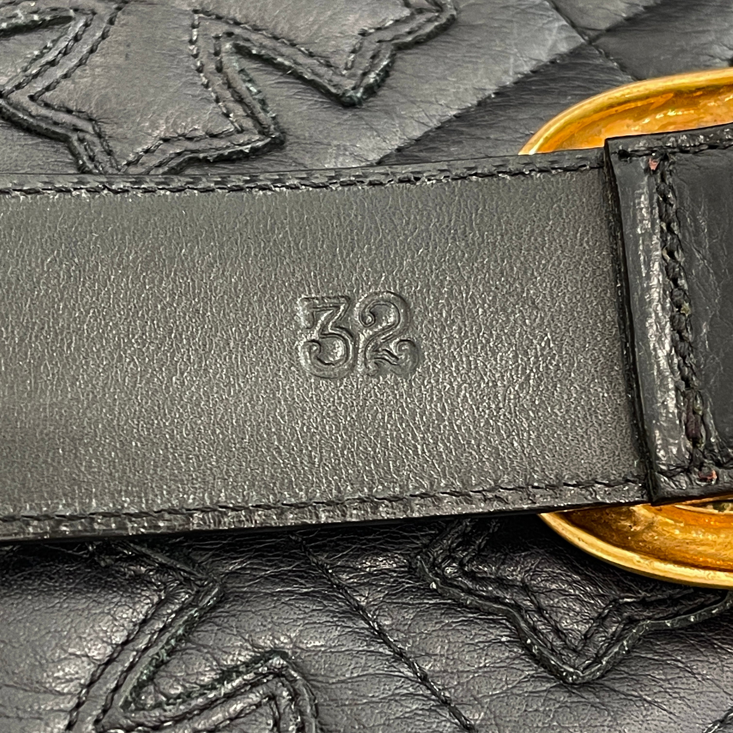 CHROME HEARTS Bronze Gunslinger Leather Belt Size 32 クロムハーツ ブロンズ ガンスリンガー レザーベルト サイズ32