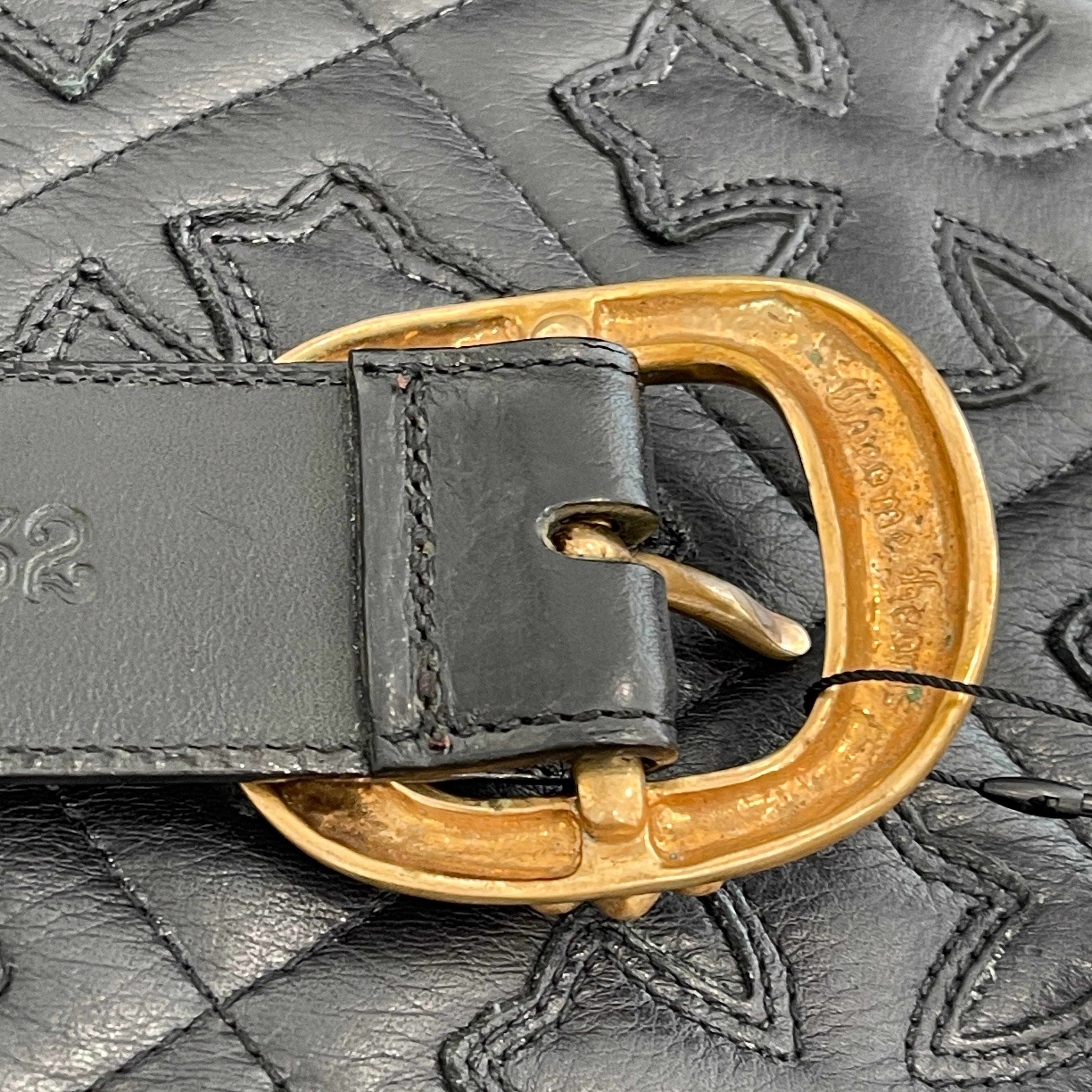 CHROME HEARTS Bronze Gunslinger Leather Belt Size 32 クロムハーツ ブロンズ ガンスリンガー レザーベルト サイズ32