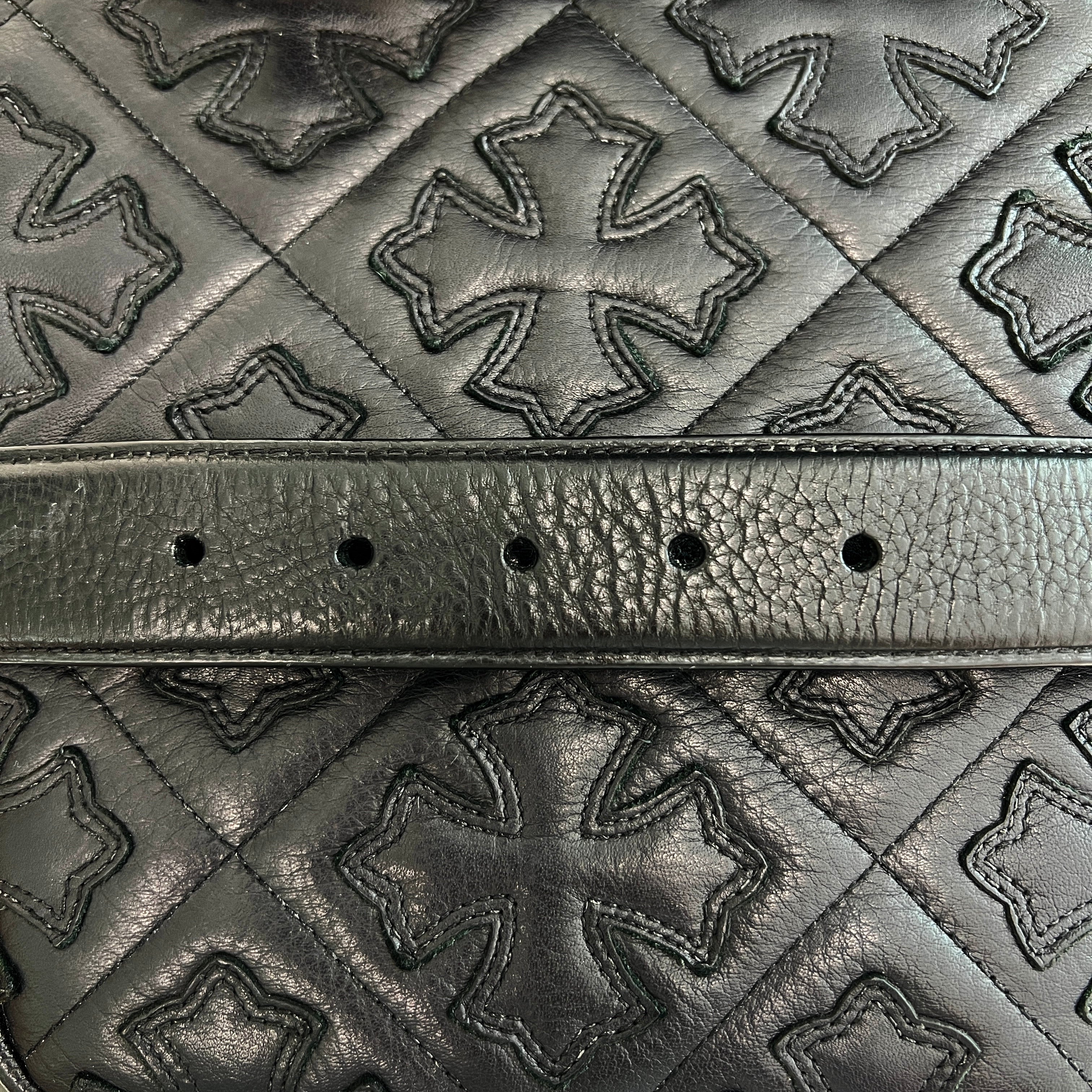 CHROME HEARTS 1.5 Gunslinger Leather Belt Size 32 クロムハーツ 1.5