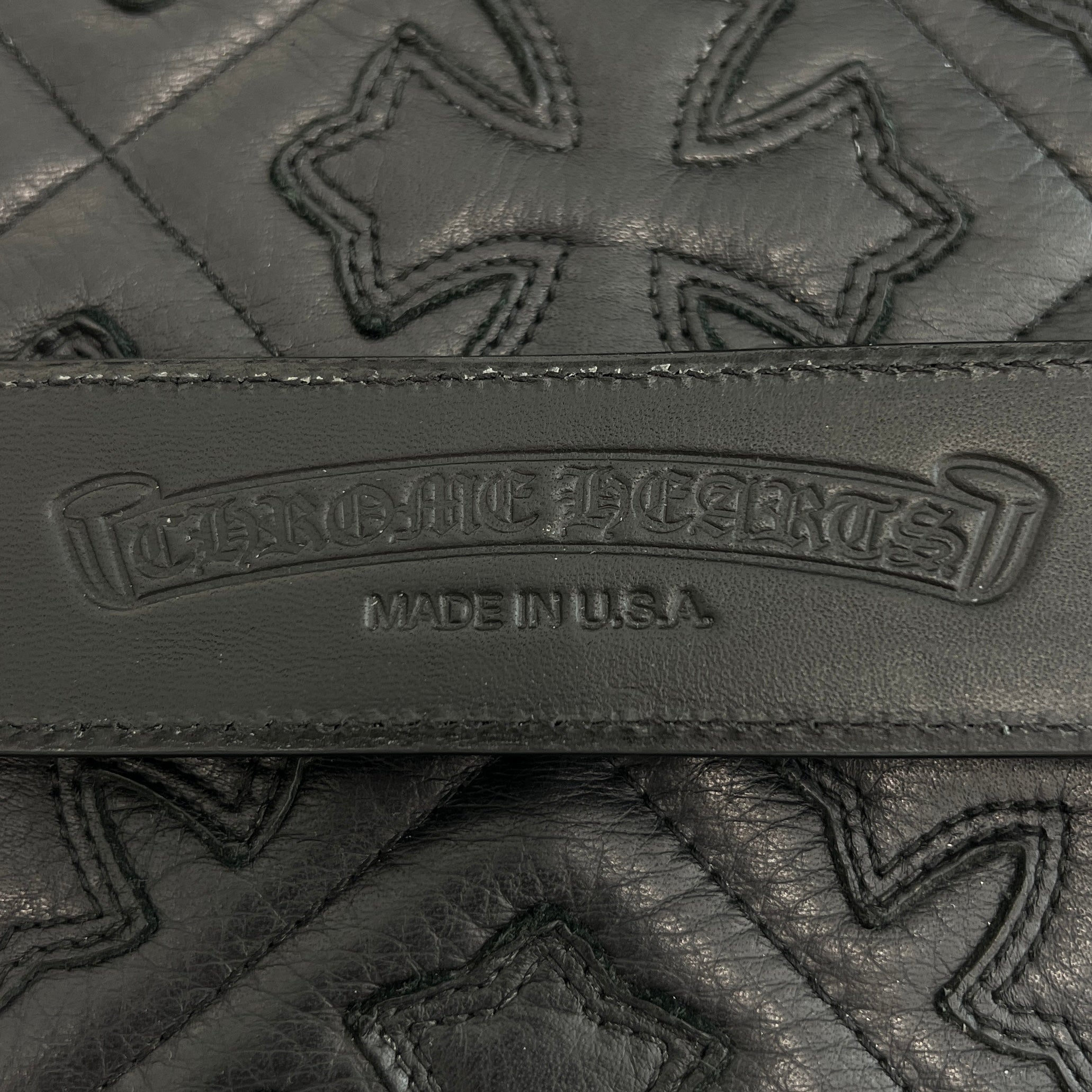 CHROME HEARTS 1.5 Gunslinger Leather Belt Size 32 クロムハーツ 1.5