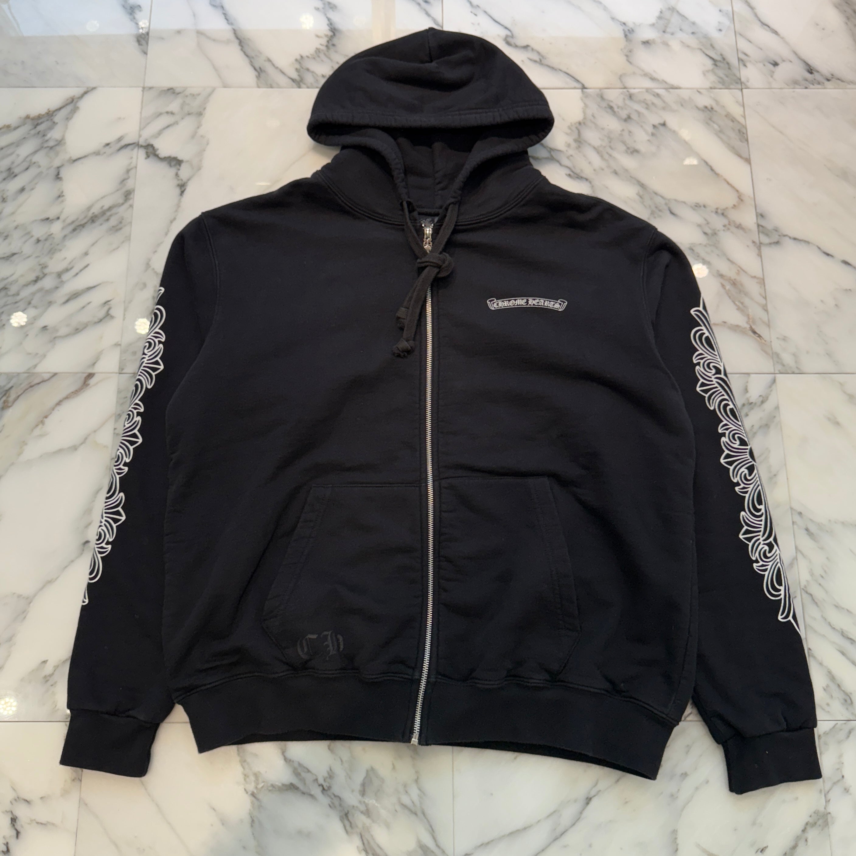 CHROME HEARTS ASPEN Exclusive Matty Boy Floral Cross Zip Up Hoodie Size L クロムハーツ アスペン限定 マッティボーイ フローラルクロス ジップアップフーディ サイズL