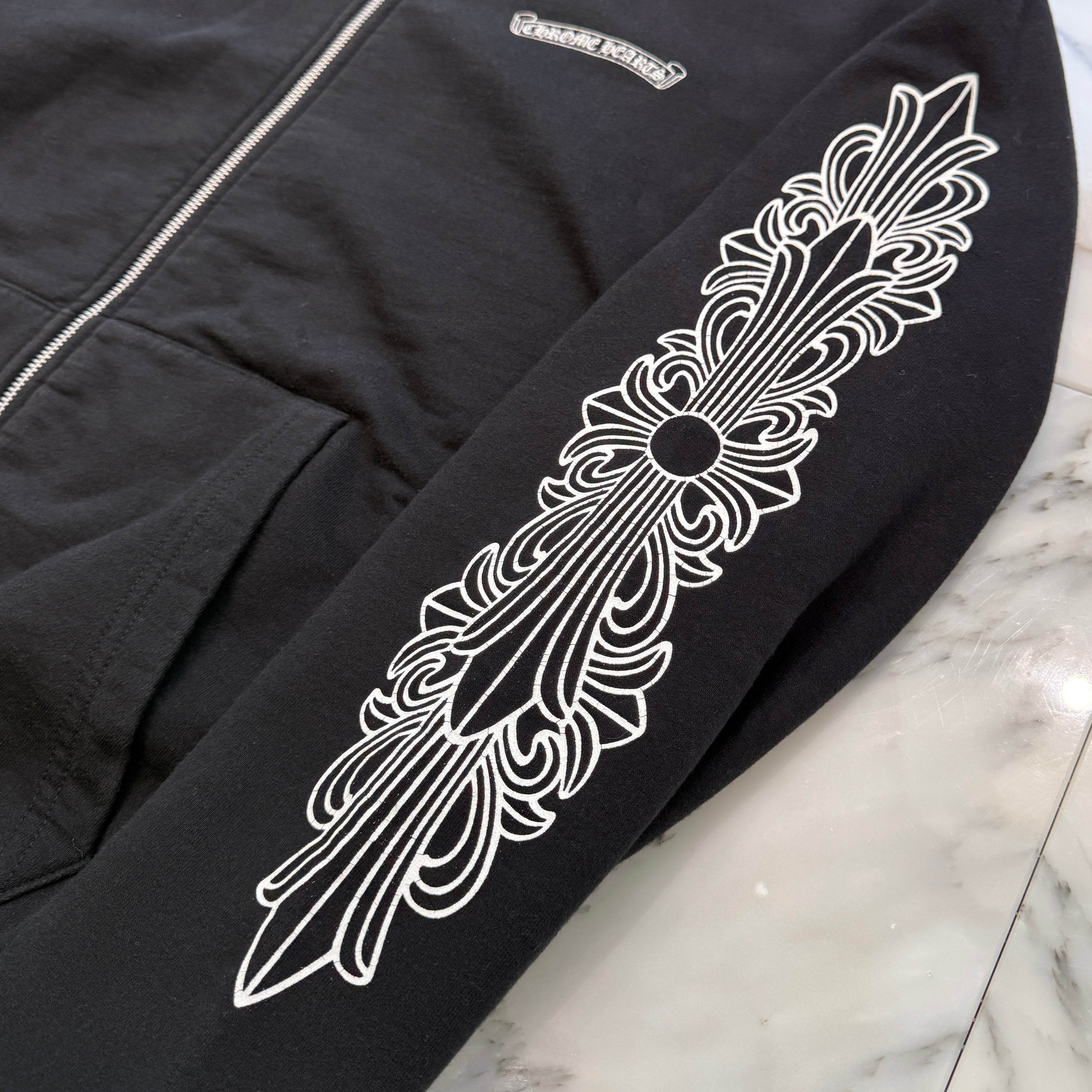 CHROME HEARTS ASPEN Exclusive Matty Boy Floral Cross Zip Up Hoodie Size L クロムハーツ アスペン限定 マッティボーイ フローラルクロス ジップアップフーディ サイズL