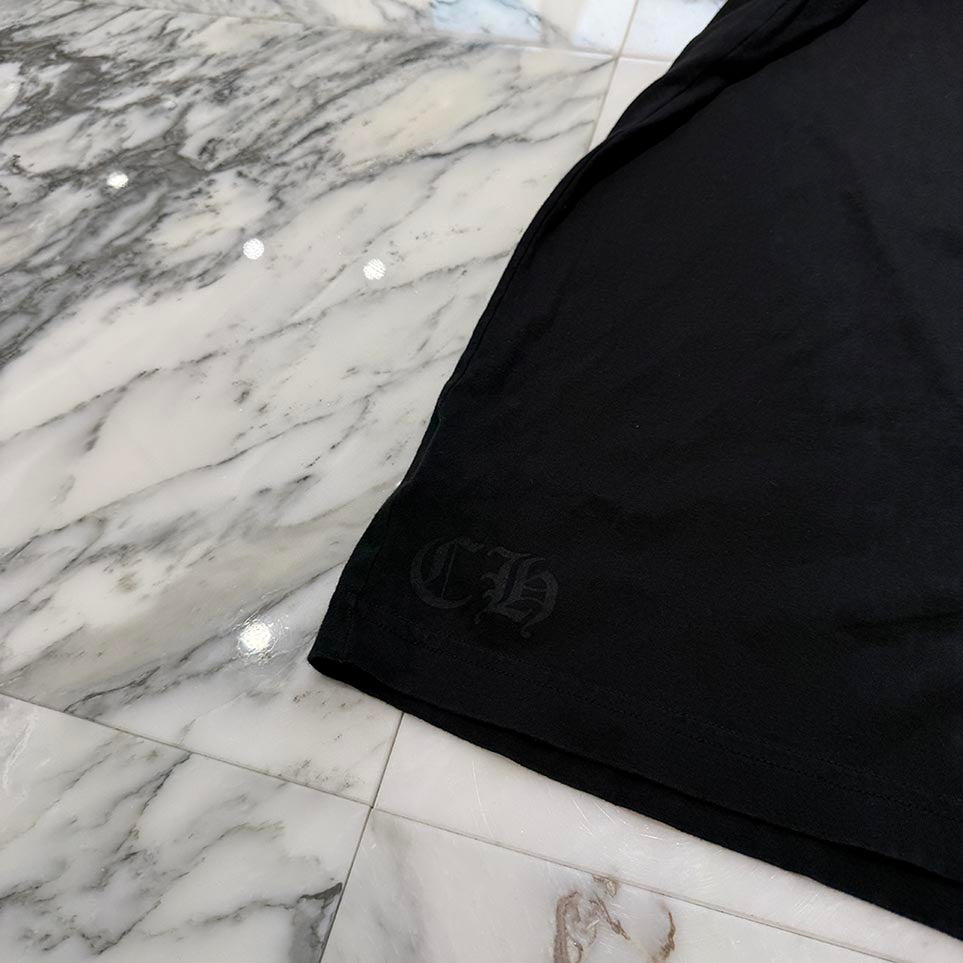 CHROME HEARTS 2024AW Old English Neck Logo Neon Blue Long Sleeve Tee Size L クロムハーツ オールドイングリッシュネックロゴネオンブルーロングスリーブTシャツ サイズL