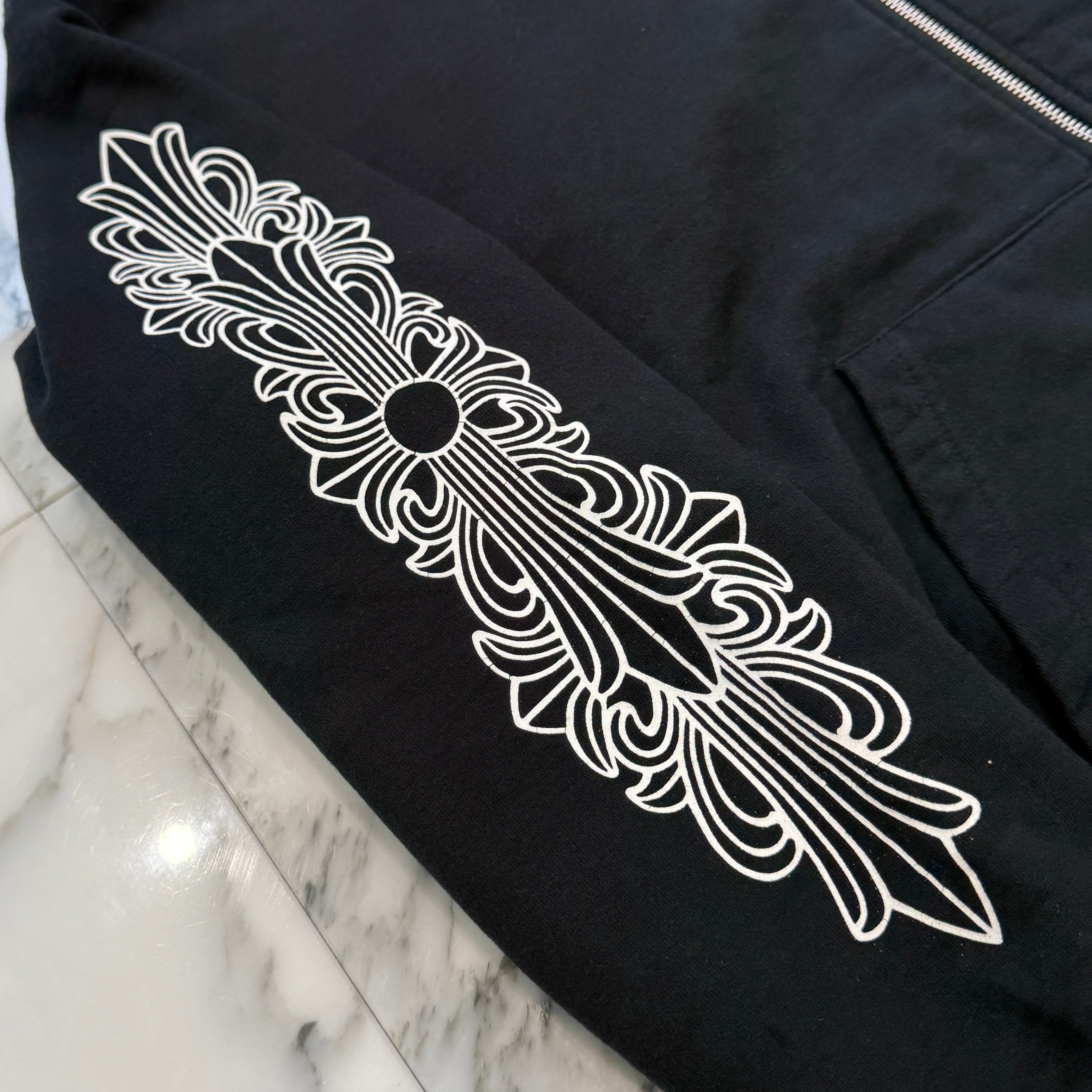 CHROME HEARTS ASPEN Exclusive Matty Boy Floral Cross Zip Up Hoodie Size L クロムハーツ アスペン限定 マッティボーイ フローラルクロス ジップアップフーディ サイズL