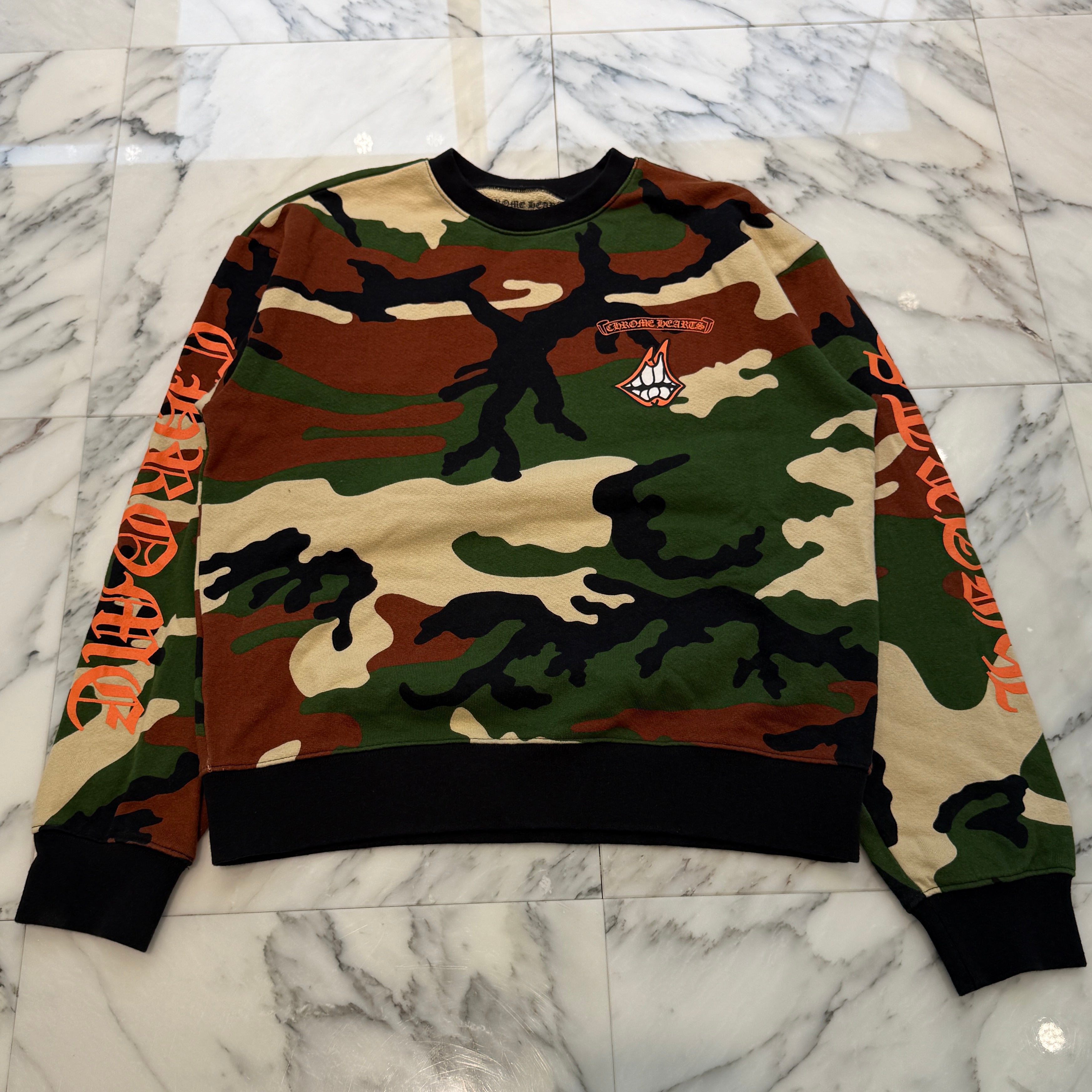 CHROME HEARTS × MATTY BOY 2022SS PPO CAUTION SWTSHRT Size M クロムハーツ × マッティボーイ コーションスウェットシャツ サイズM