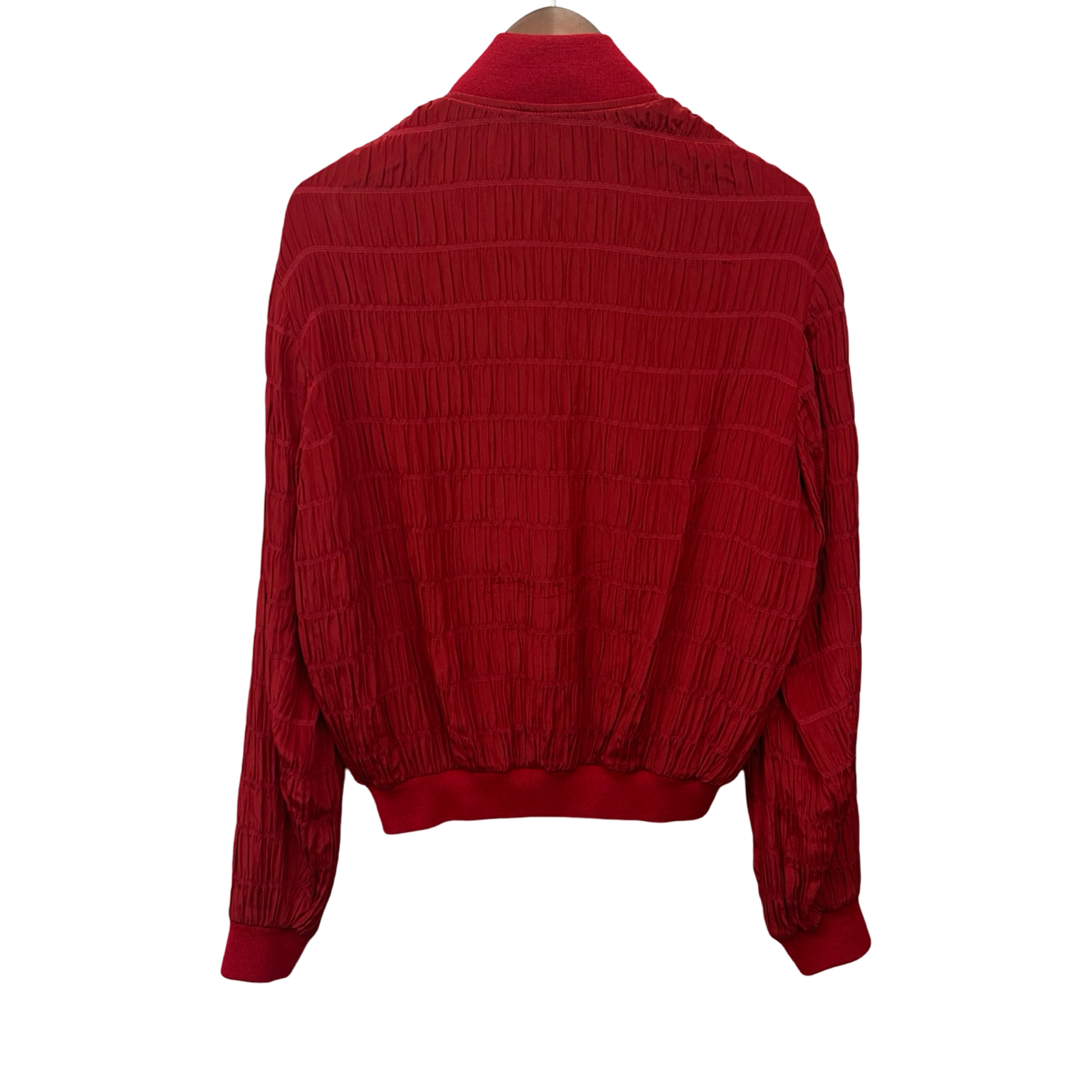 SAINT LAURENT PARIS 2022AW Layered Smock Silk Jacket 682844 Y2E23 Size 46