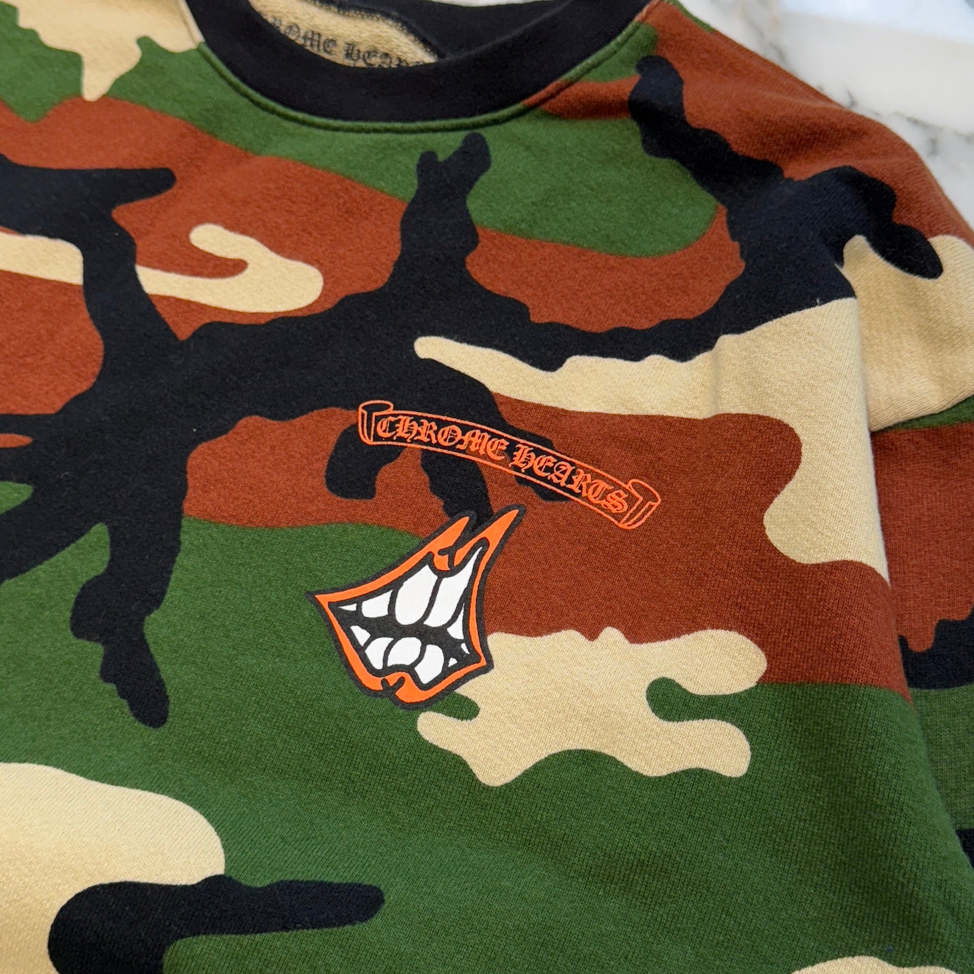 CHROME HEARTS × MATTY BOY 2022SS PPO CAUTION SWTSHRT Size M クロムハーツ × マッティボーイ コーションスウェットシャツ サイズM