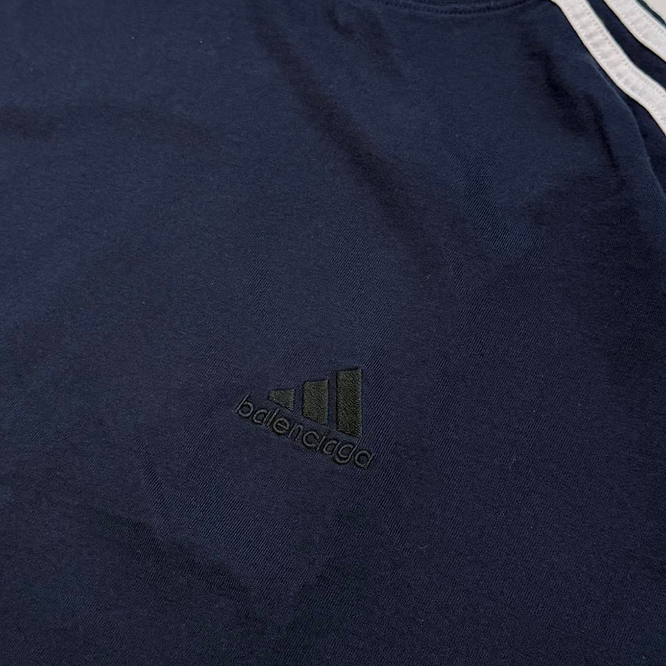 BALENCIAGA × adidas 2022AW Three Stripes Logo Embroidery Long Sleeve Tee 712397 TNVA6 Size 3 バレンシアガ×アディダス スリーストライプ ロゴ刺繍 ロングスリーブTシャツ サイズ3