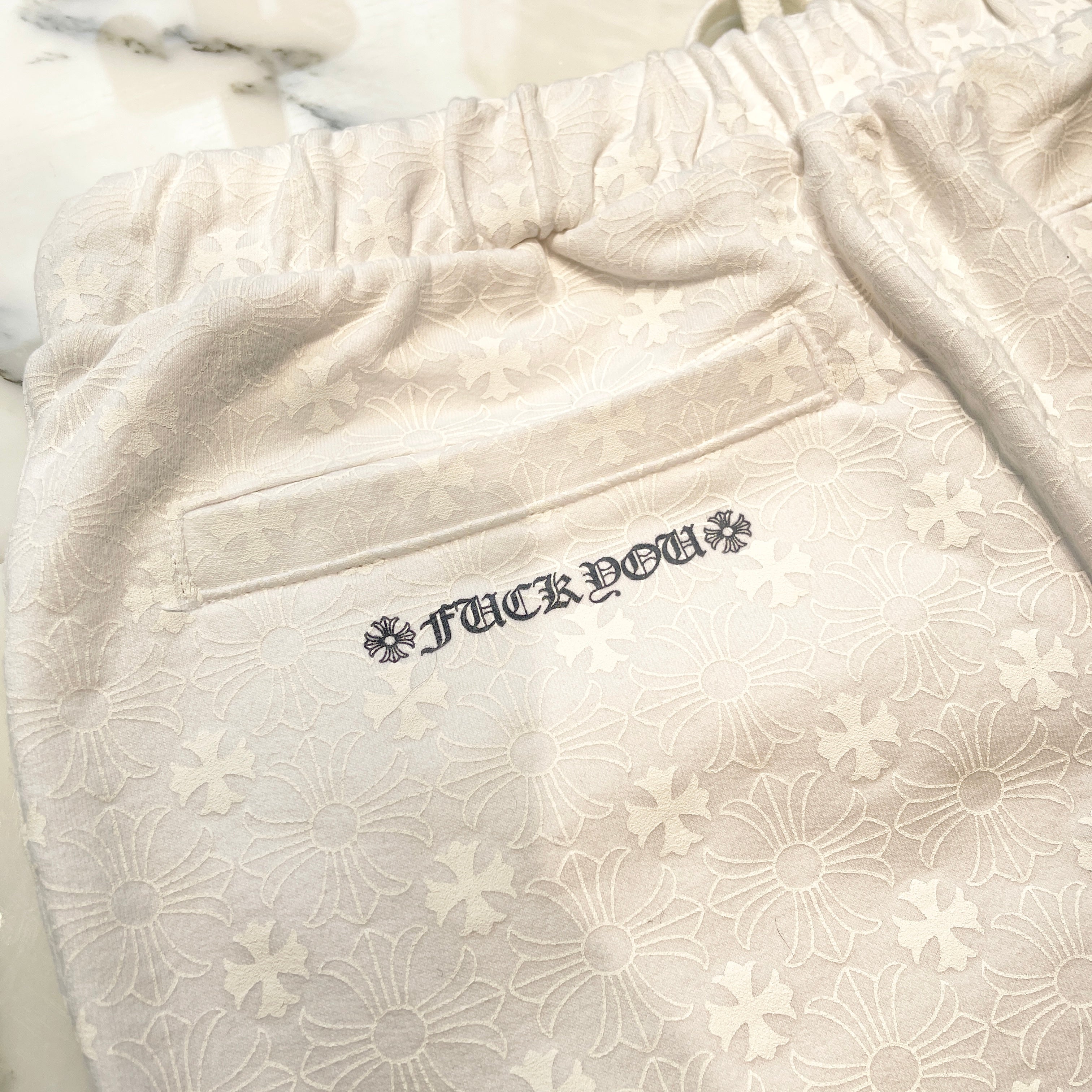 CHROME HEARTS CH Plus Side Logo Fuck You Sweat Long Pants Size L クロムハーツ CHプラス総柄  サイドロゴ ファックユー スウェットロングパンツ サイズL