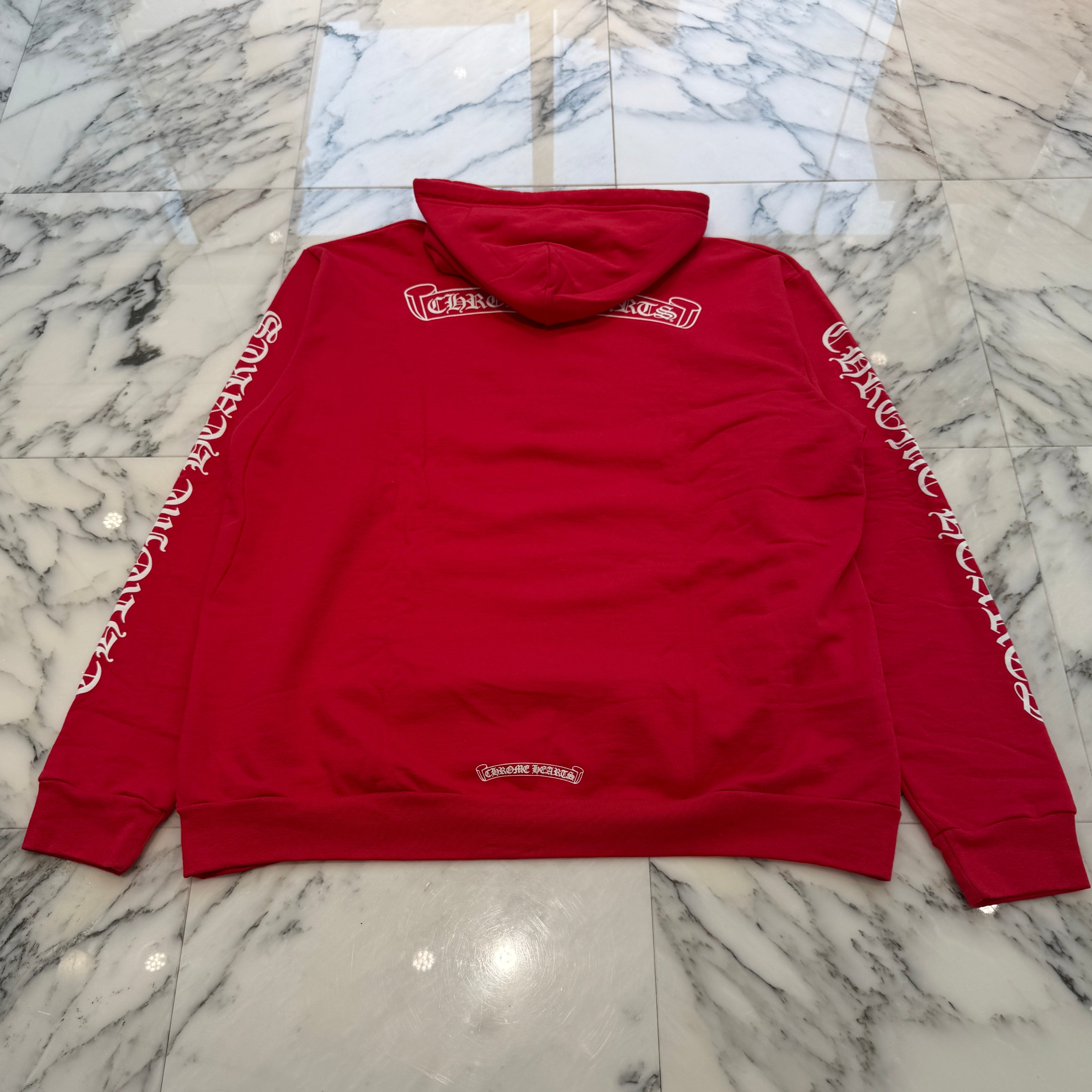 CHROME HEARTS 2025SS Back Scroll Label Logo Pullover Hoodie Size XXL クロムハーツ バックスクロールラベルロゴ プルオーバーフーディー サイズXXL