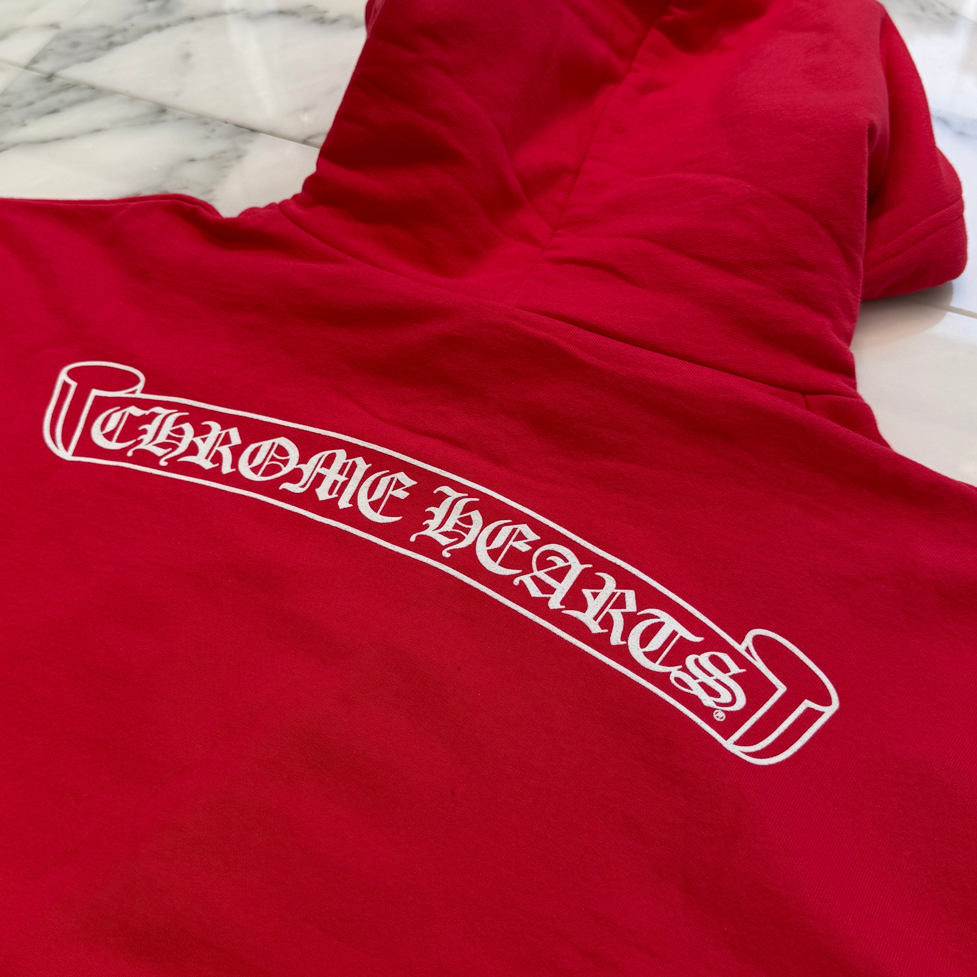 CHROME HEARTS 2025SS Back Scroll Label Logo Pullover Hoodie Size XXL クロムハーツ バックスクロールラベルロゴ プルオーバーフーディー サイズXXL