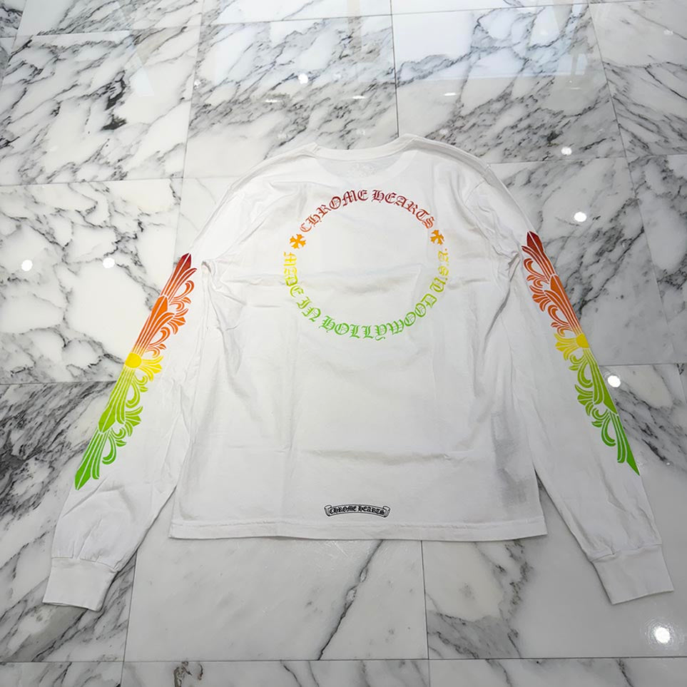 CHROME HEARTS Back Grad Circle Logo Long Sleeve Tee Size L クロムハーツ バックグラデーション サークルロゴ ロングスリーブ Tシャツ サイズL