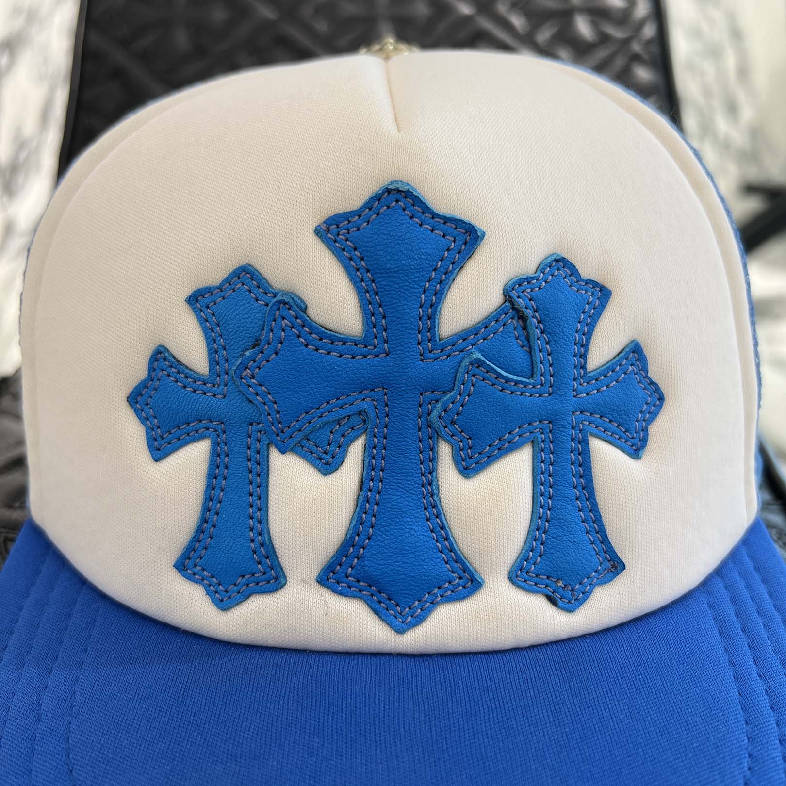 CHROME HEARTS Triple Cross Patch Trucker Cap Size ONE SIZE (53-60) クロムハーツ トリプルクロスパッチトラッカーキャップ サイズONE SIZE (53-60)