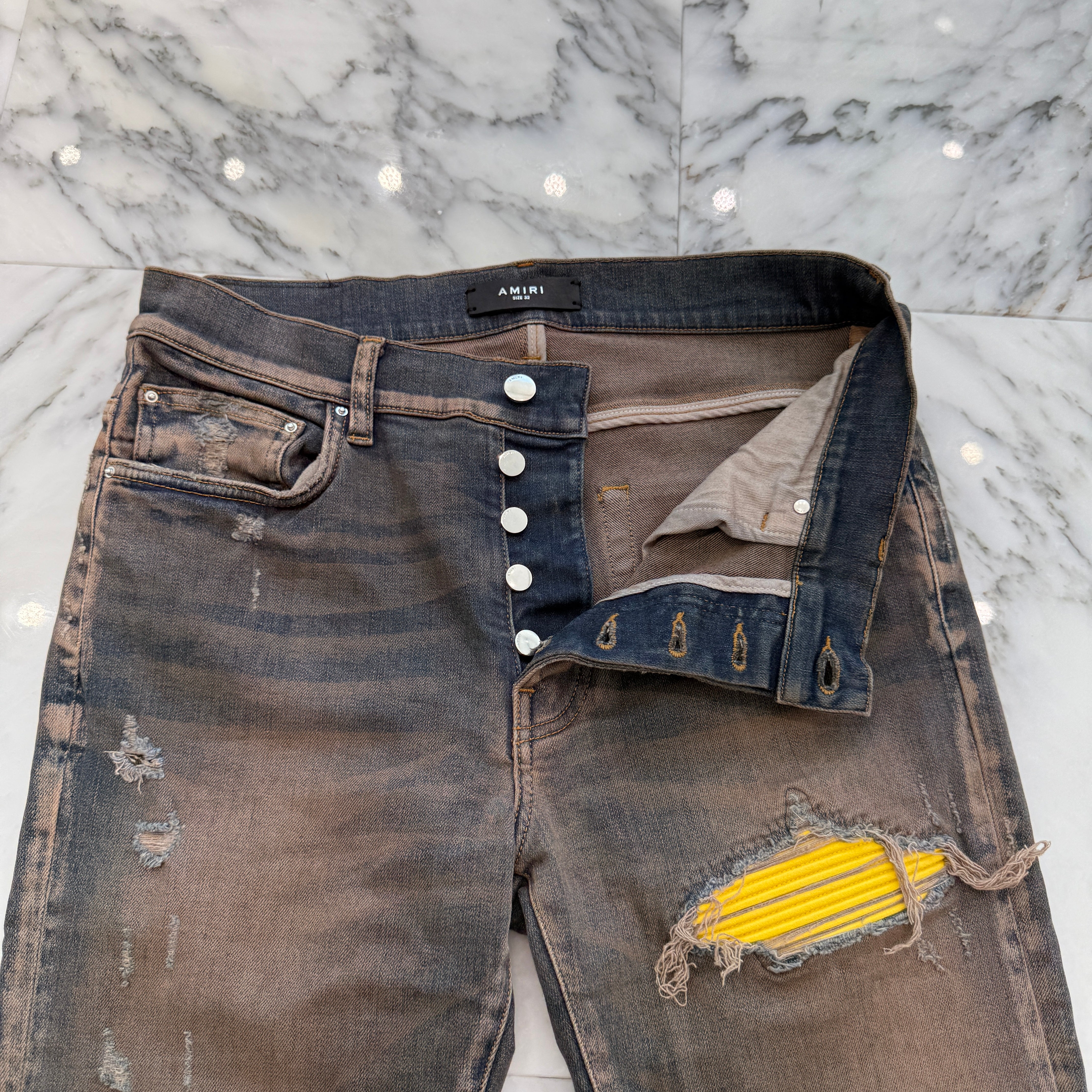 AMIRI 2023SS MX1 Viscose Ultrasuede Skinny Jeans Size 32 アミリ MX1 ビスコース ウルトラスエード スキニージーンズ サイズ32