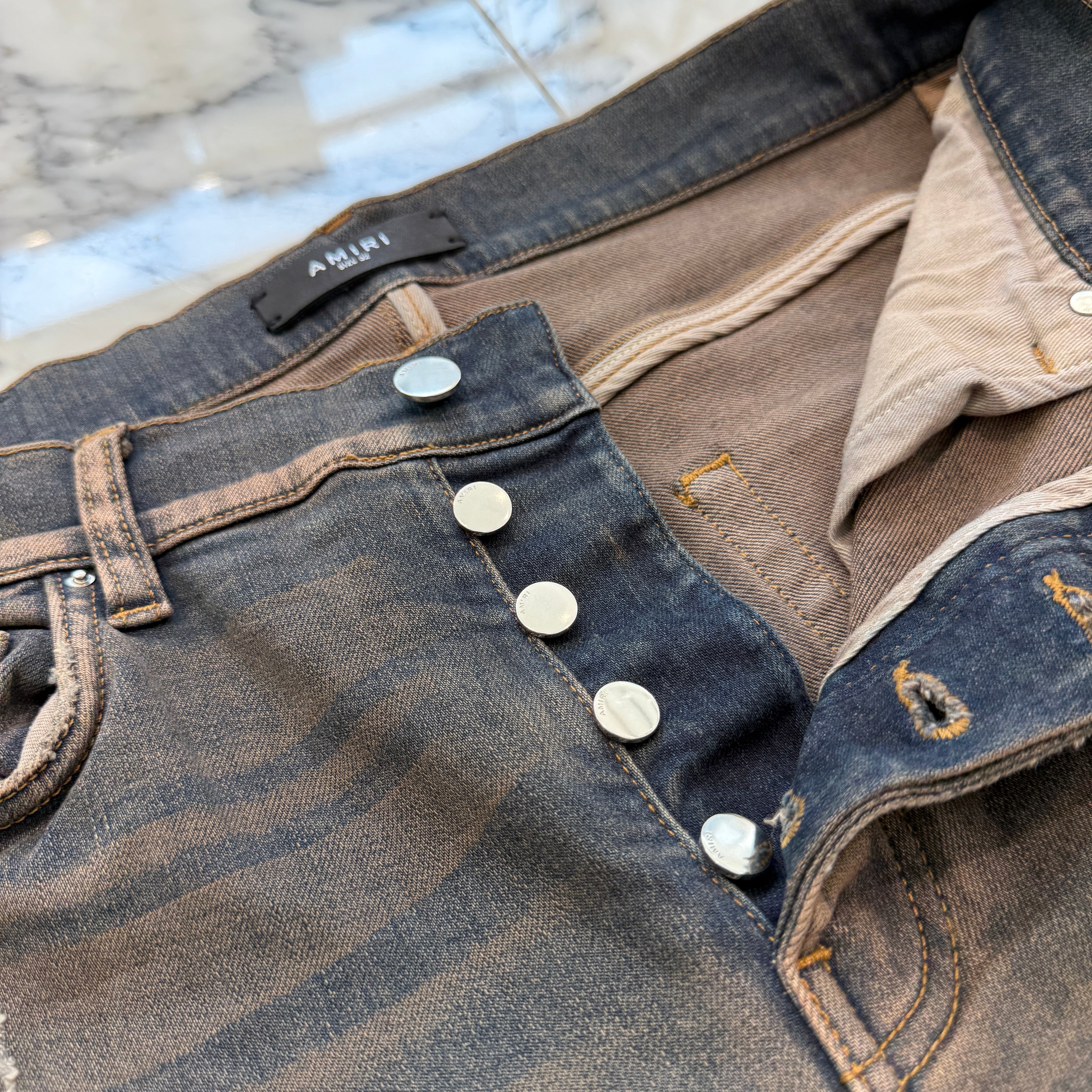 AMIRI 2023SS MX1 Viscose Ultrasuede Skinny Jeans Size 32 アミリ