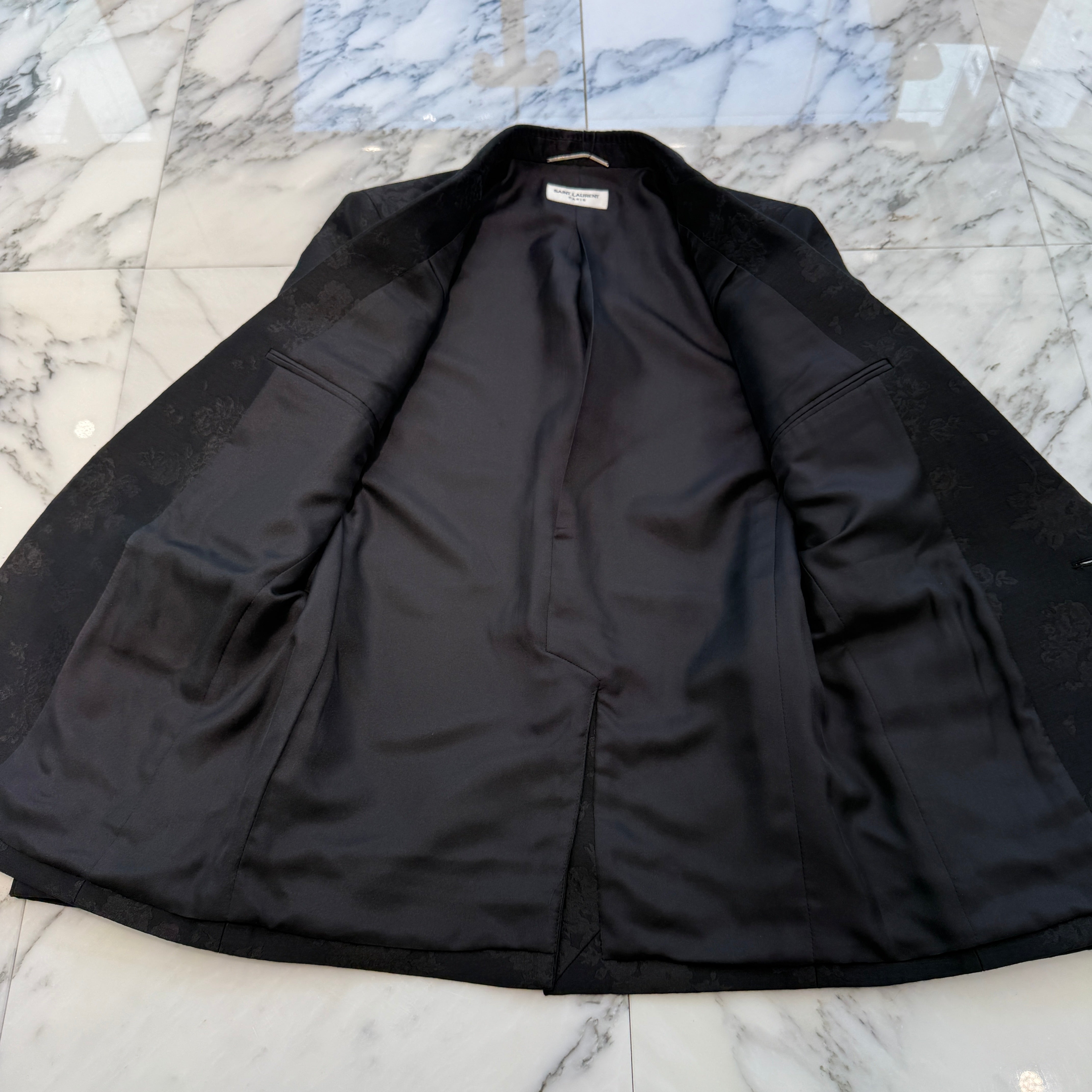 SAINT LAURENT PARIS 2021SS Floral Design Tailored Jacket 686981 Y1E01 Size 44 サンローランパリ フローラルデザイン テーラードジャケット サイズ44