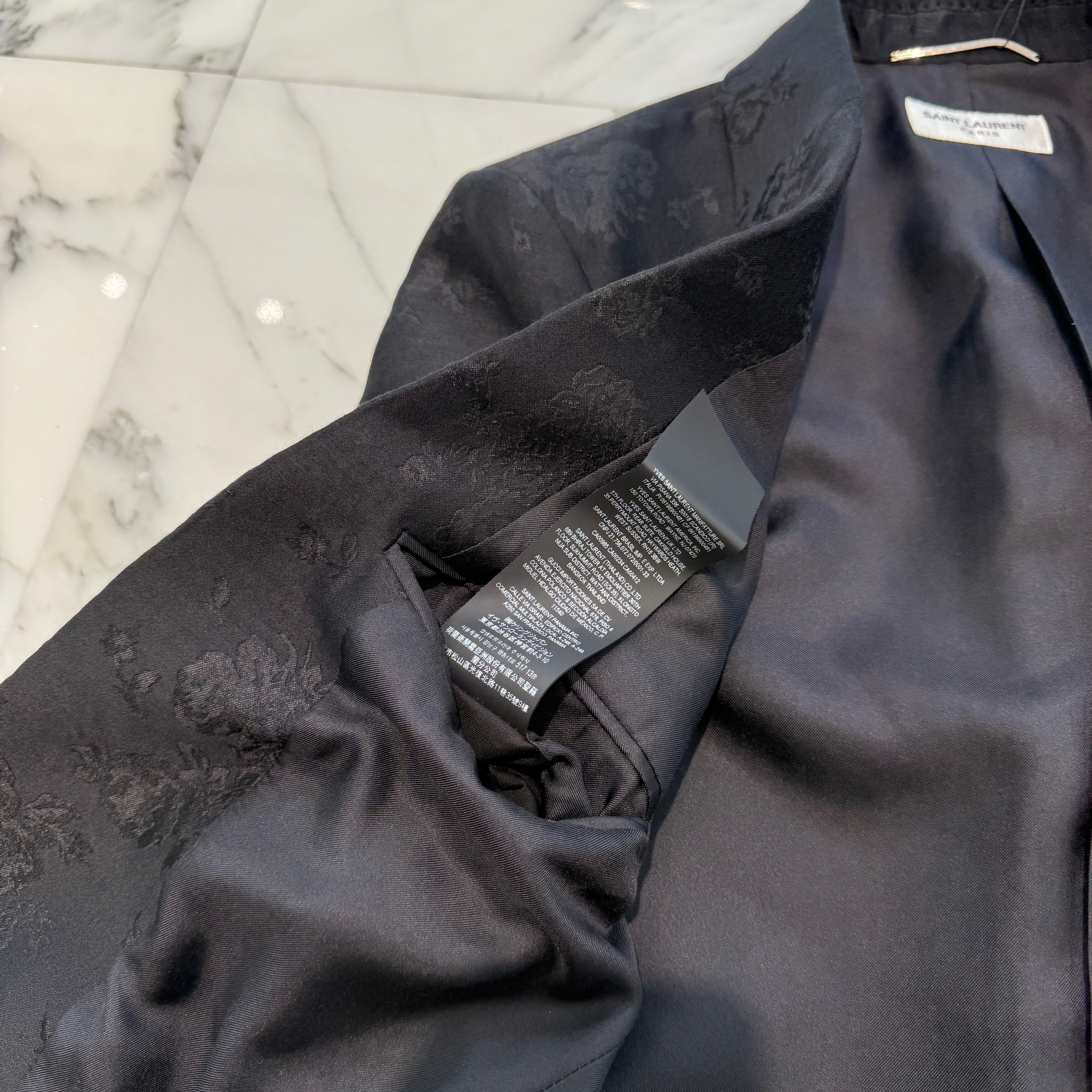 SAINT LAURENT PARIS 2021SS Floral Design Tailored Jacket 686981 Y1E01 Size 44 サンローランパリ フローラルデザイン テーラードジャケット サイズ44