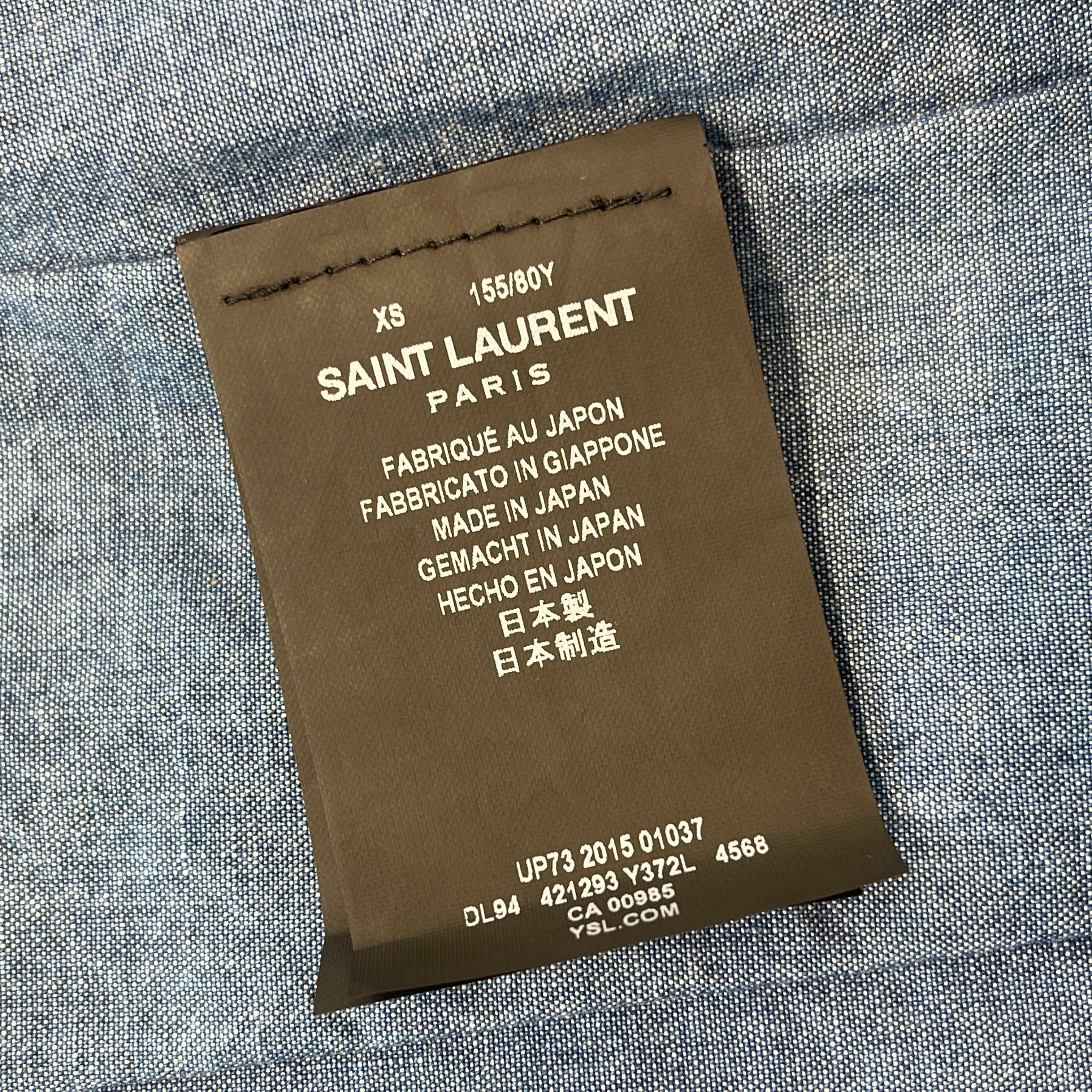 SAINT LAURENT PARIS 2016SS Patch Work Denim Vest Jacket 421293 Y372L Size XS サンローランパリ パッチワーク デニムベスト ジャケット サイズXS