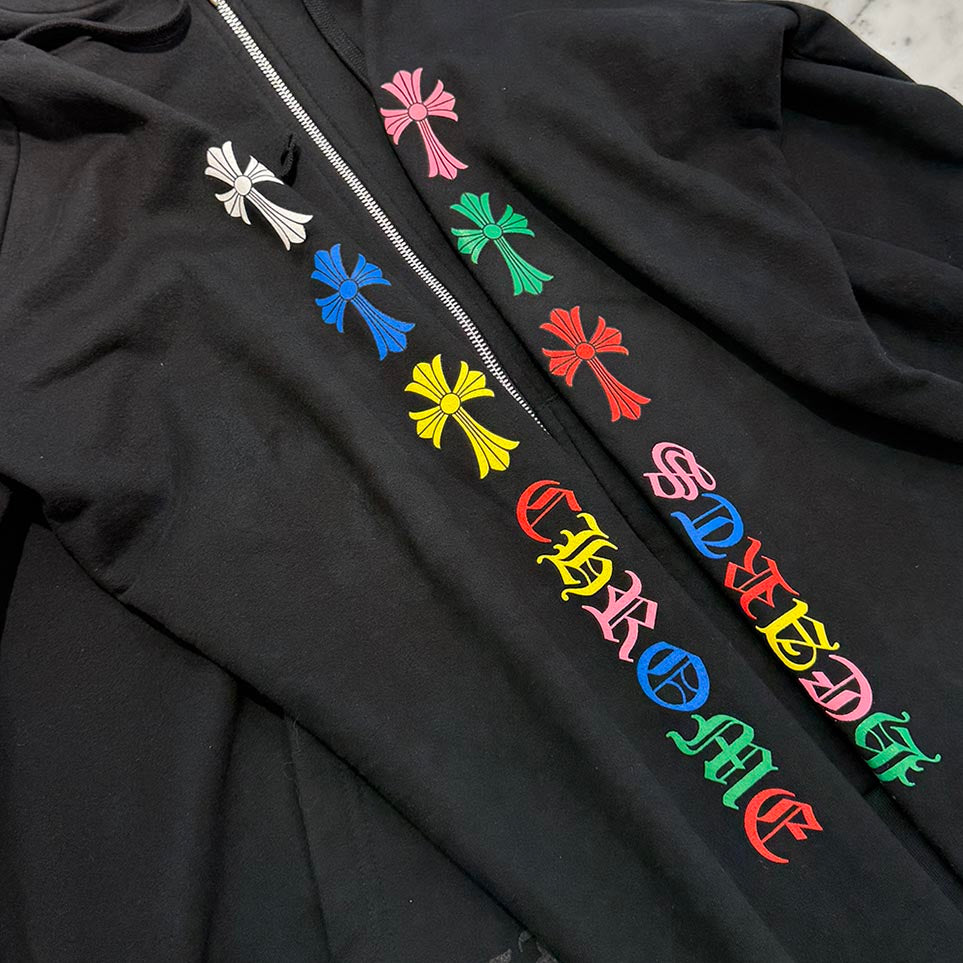 chromehearts 4点セット CHROME HEARTS 2022SS MLTCOL CEM CRS Zip Up Hoodie Size XL クロム