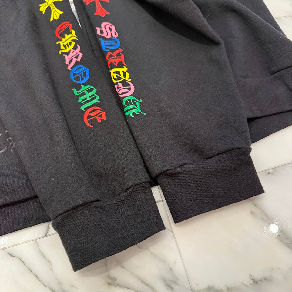 CHROME HEARTS 2022SS MLTCOL CEM CRS Zip Up Hoodie Size XL クロムハーツ マルチカラー セメタリークロス ジップアップフーディ サイズXL