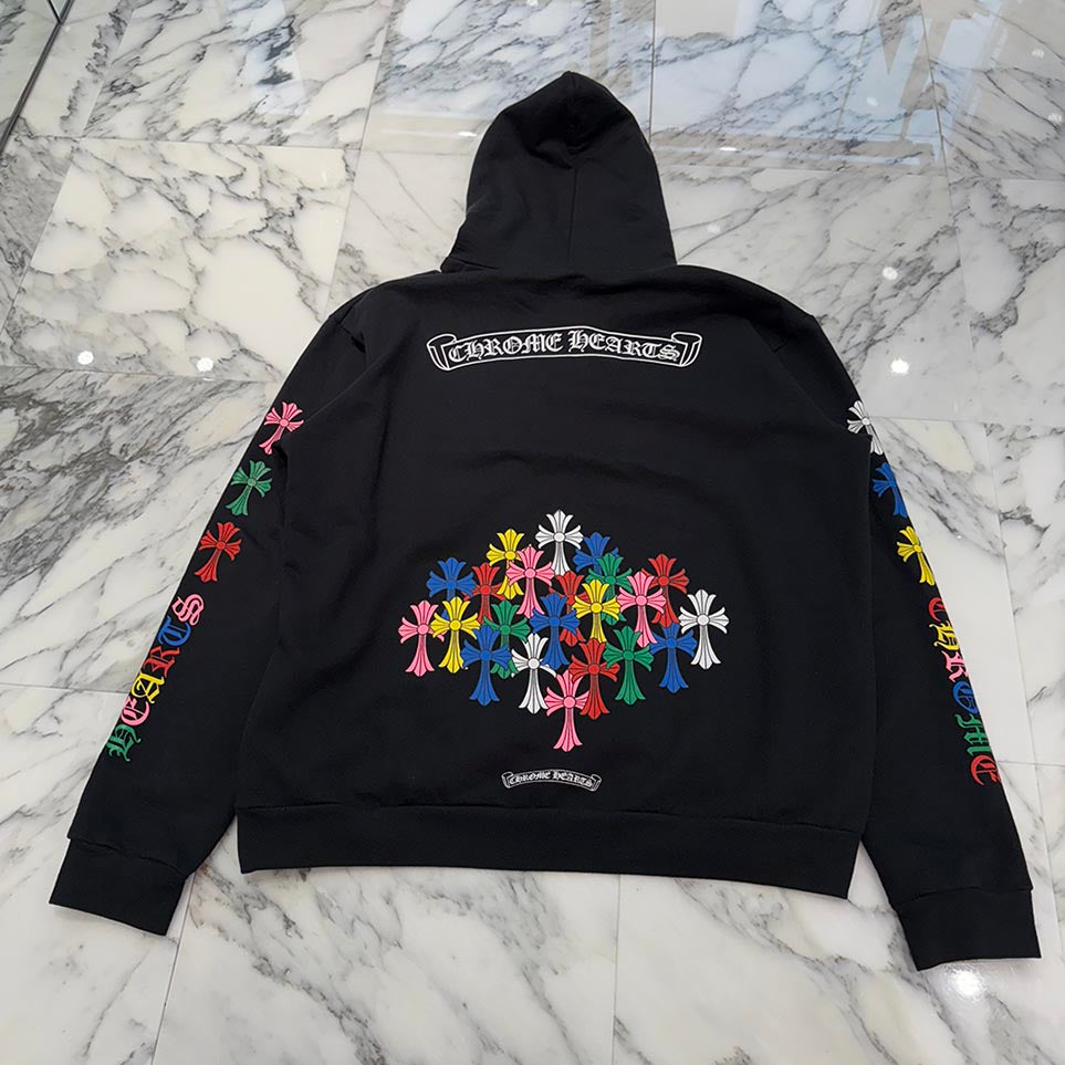 CHROME HEARTS 2022SS MLTCOL CEM CRS Zip Up Hoodie Size XL クロムハーツ マルチカラー セメタリークロス ジップアップフーディ サイズXL