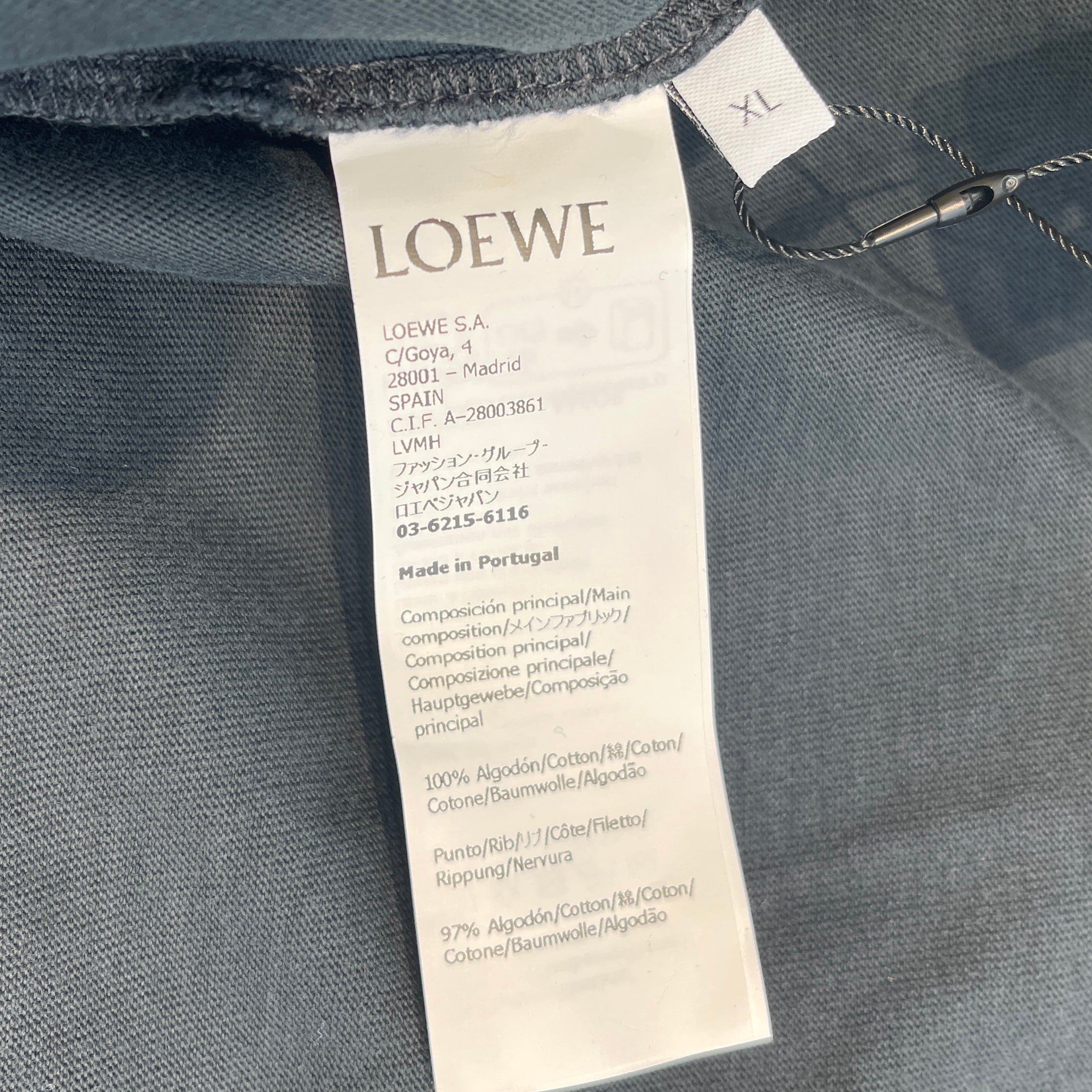 LOEWE 2024SS Anagram Embroidery Loose Fit Tee H526Y22XBT Size XL ロエベ アナグラム刺繍 ルーズ フィット Tシャツ サイズXL