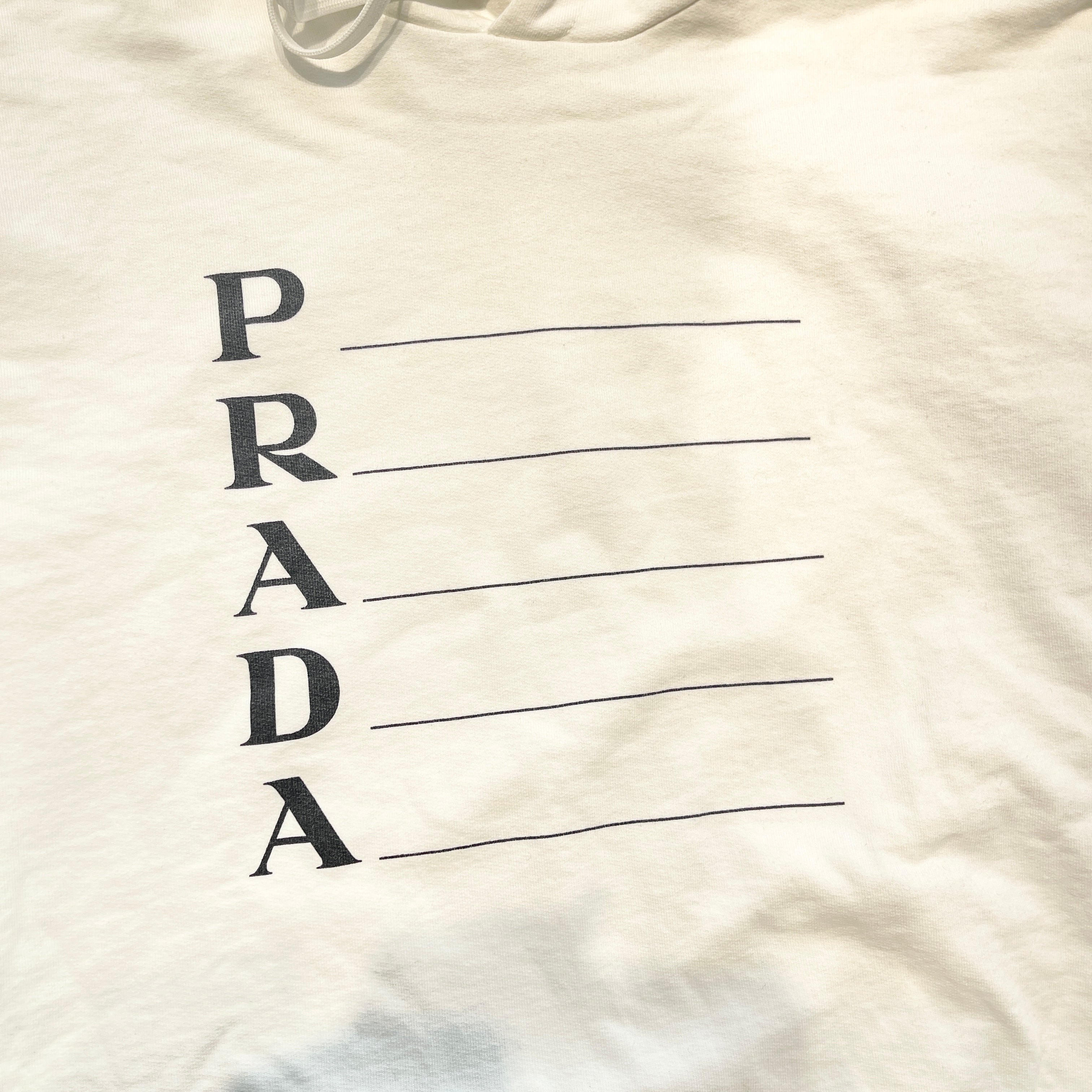 PRADA 2019SS Graphic Logo Print Pullover Hoodie UJL035 S191 1X02 Size M プラダ グラフィックロゴプリント プルオーバーフーディー サイズM