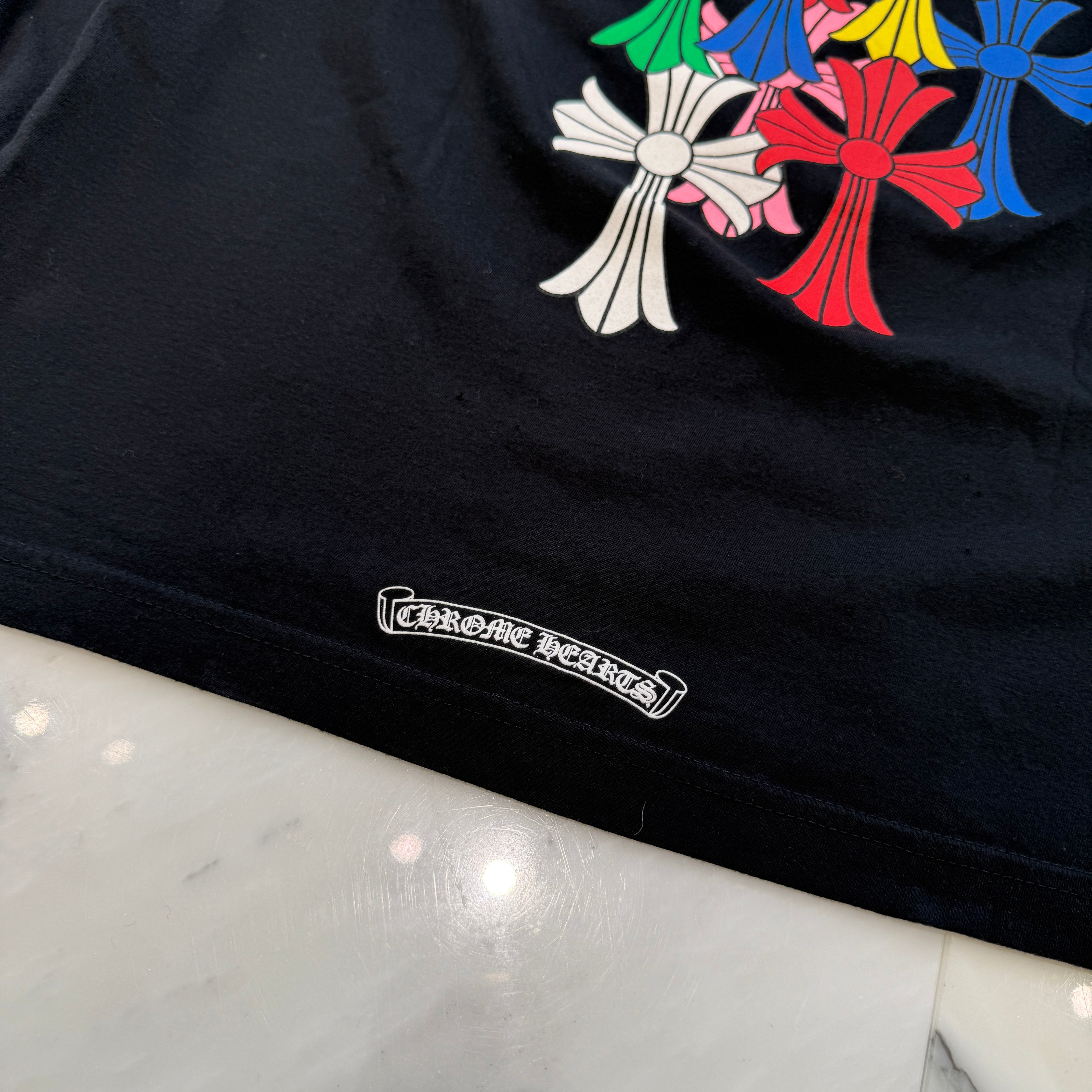 CHROME HEARTS 2021SS MLTCOL CEM CRS Long Sleeve Tee Size L クロムハーツ マルチカラー セメタリークロス ロングスリーブTシャツ サイズL