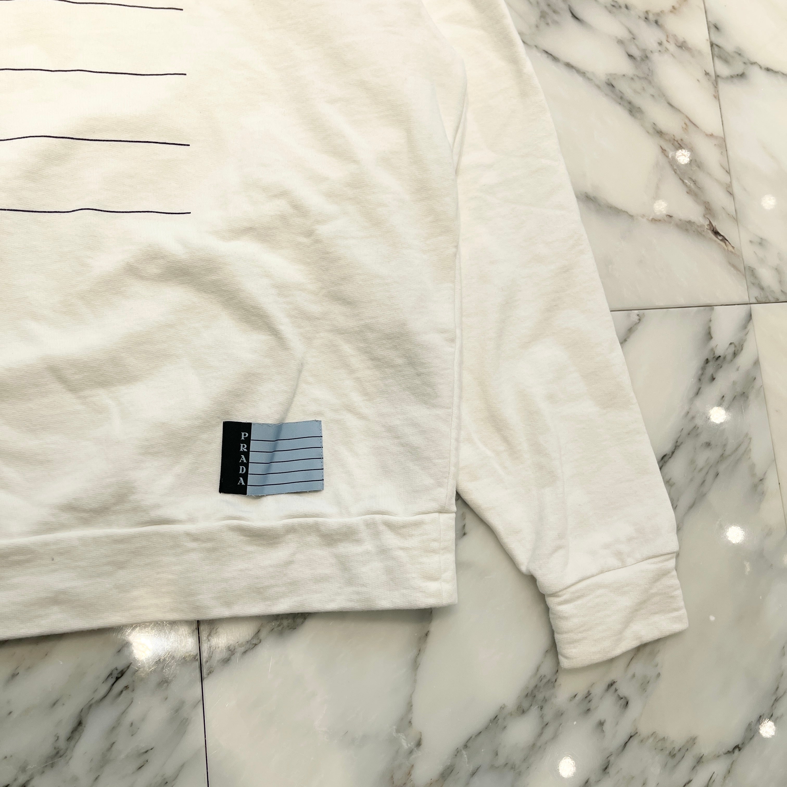 PRADA 2019SS Graphic Logo Print Pullover Hoodie UJL035 S191 1X02 Size M プラダ グラフィックロゴプリント プルオーバーフーディー サイズM